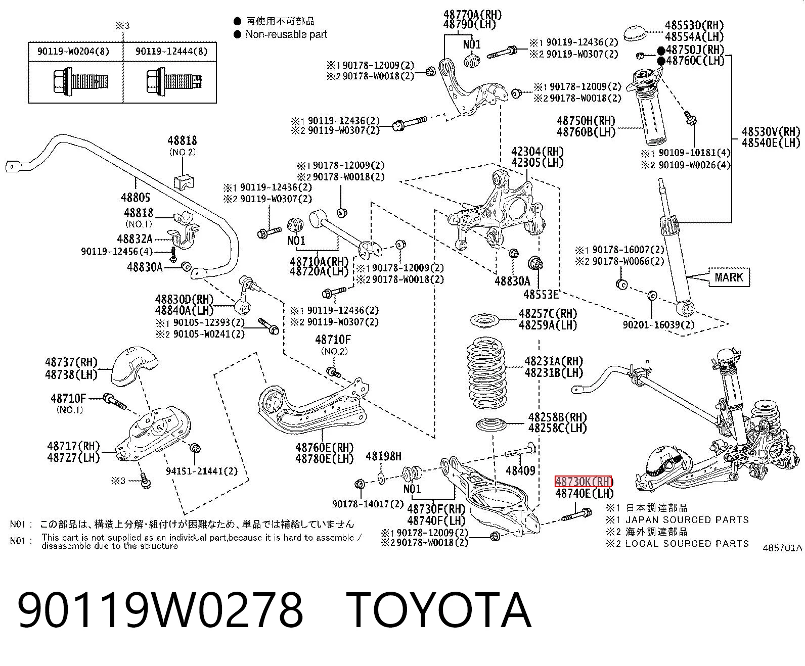90119W0278 Toyota