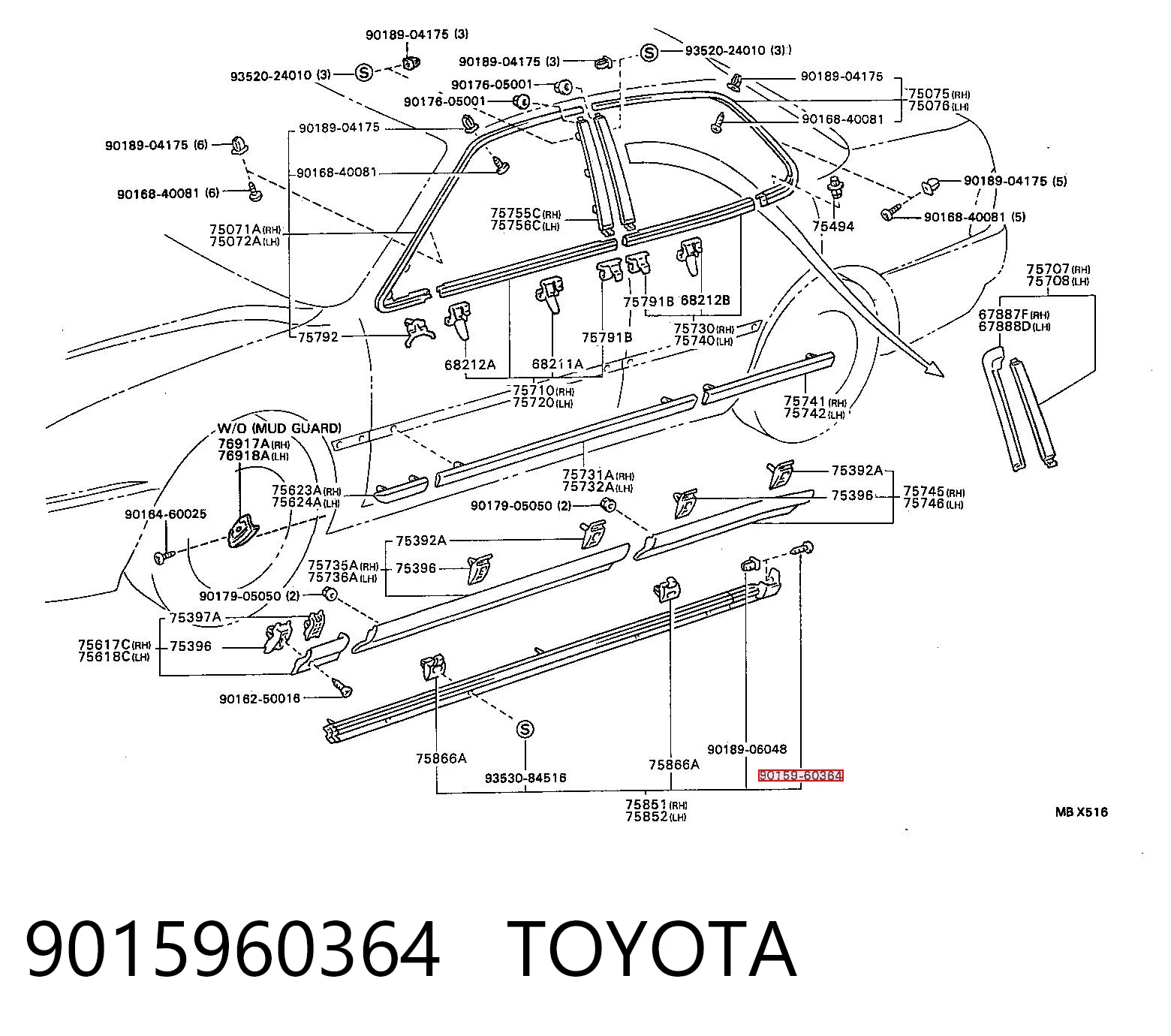 9015960364 Toyota