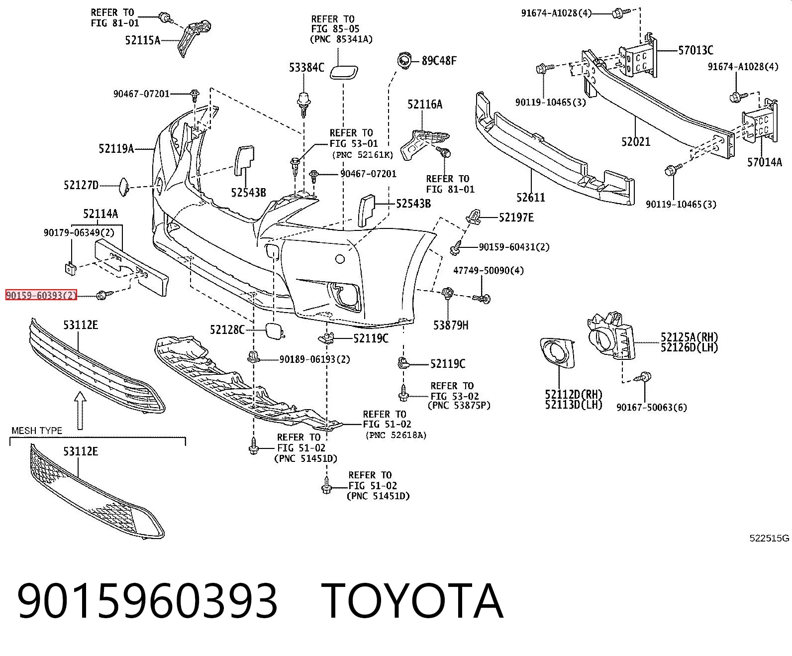 9015960393 Toyota