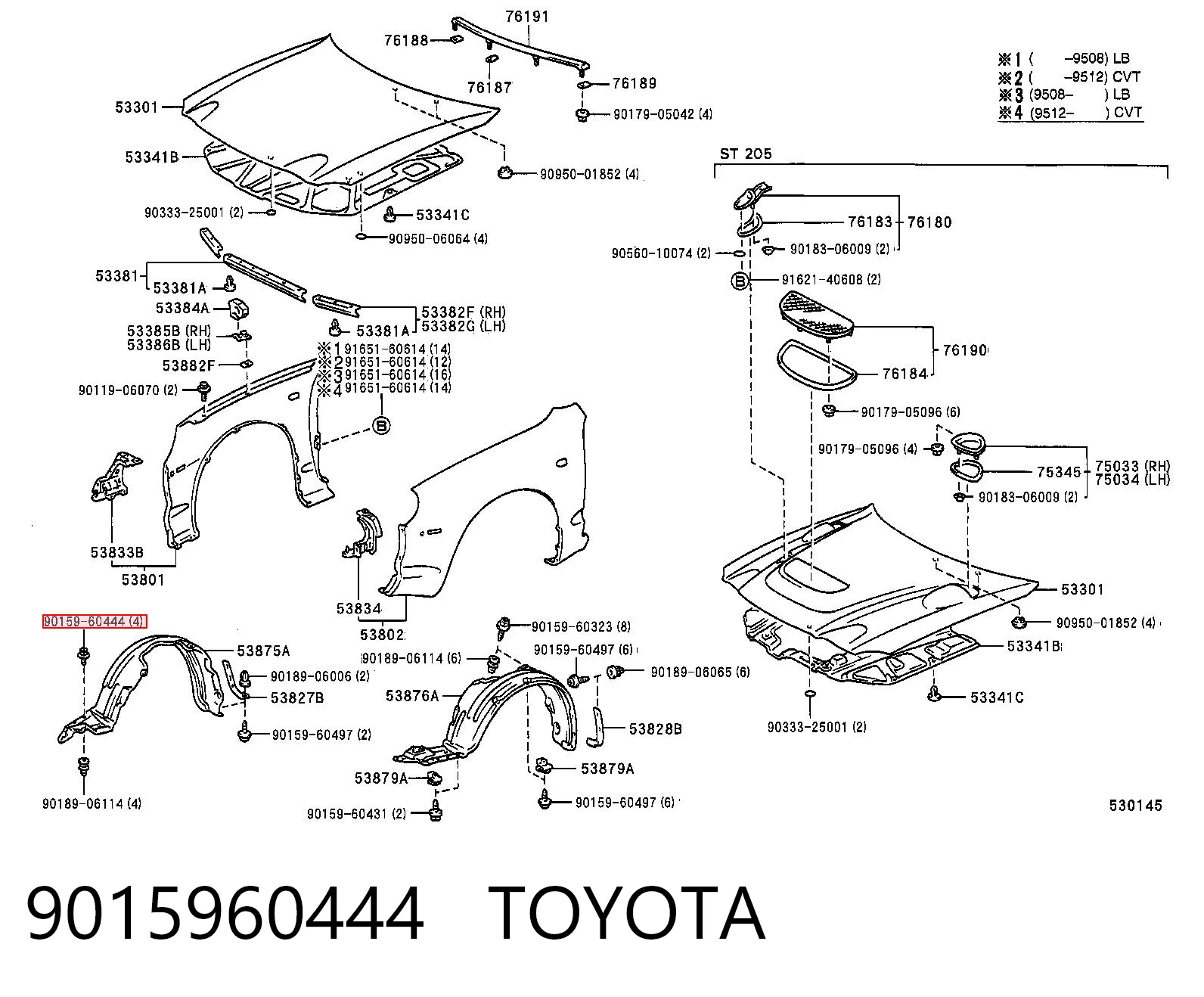 9015960444 Toyota