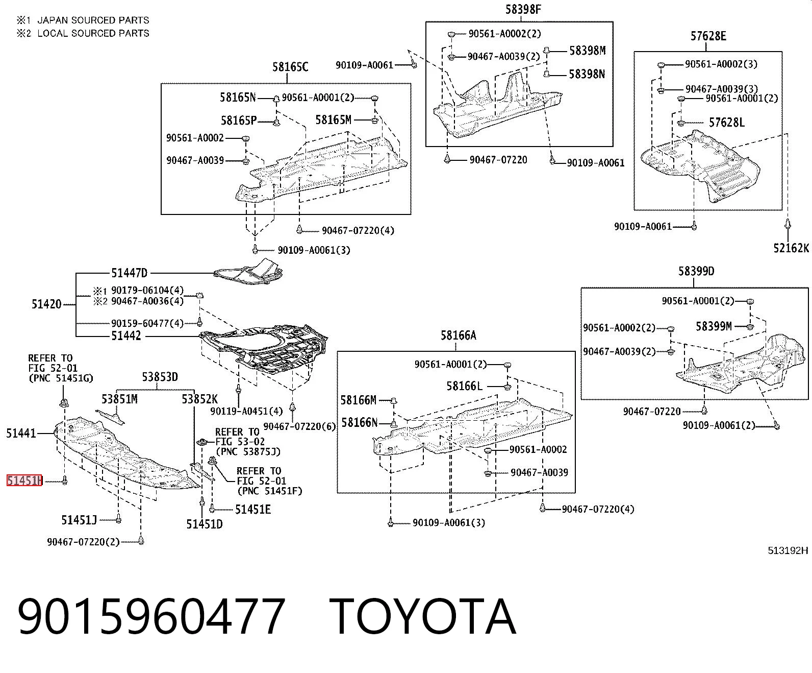9015960477 Toyota Cápsula (prendedor) de fixação do forro do pára-choque do pára-lama dianteiro