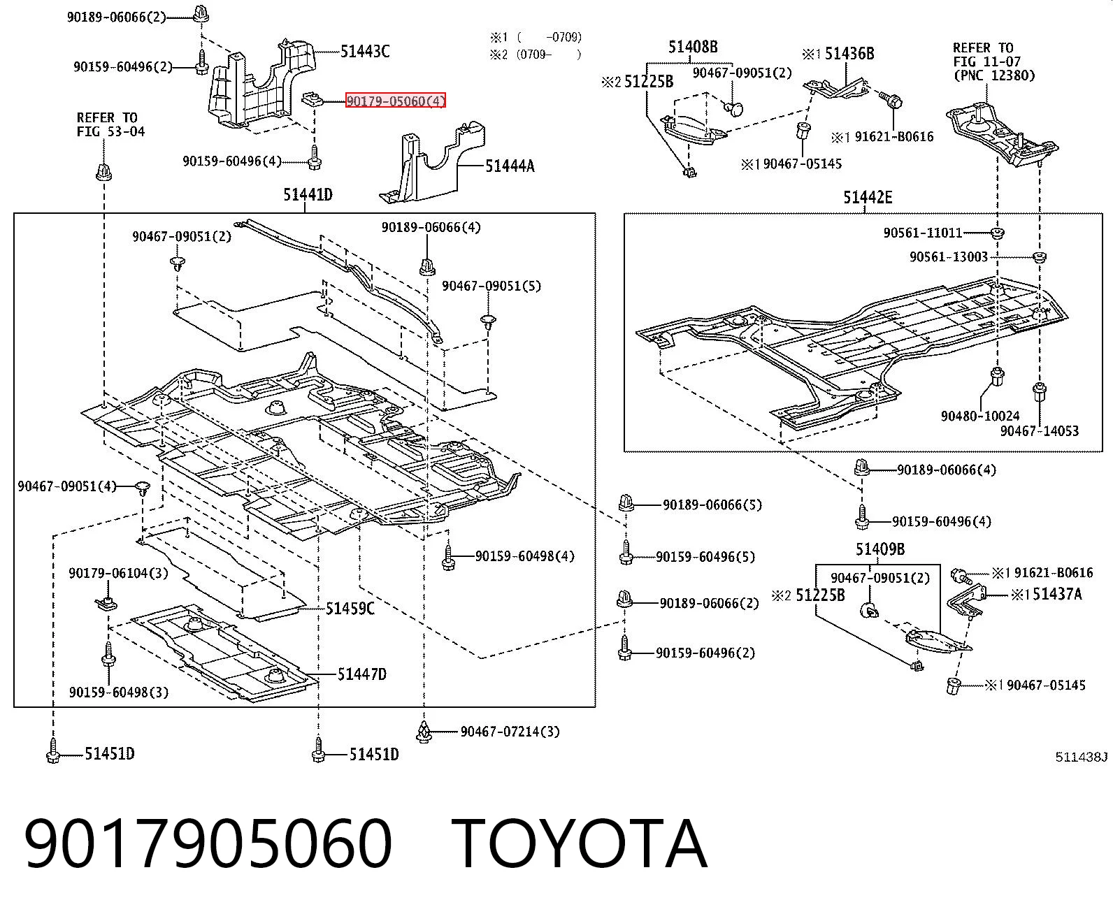 9017905060 Toyota Cápsula (prendedor) de fixação de protetor de lama