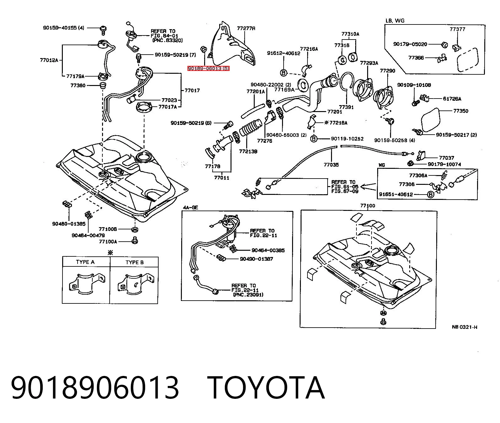 9018906013 Toyota Cápsula (prendedor) de fixação do forro do pára-choque do pára-lama dianteiro