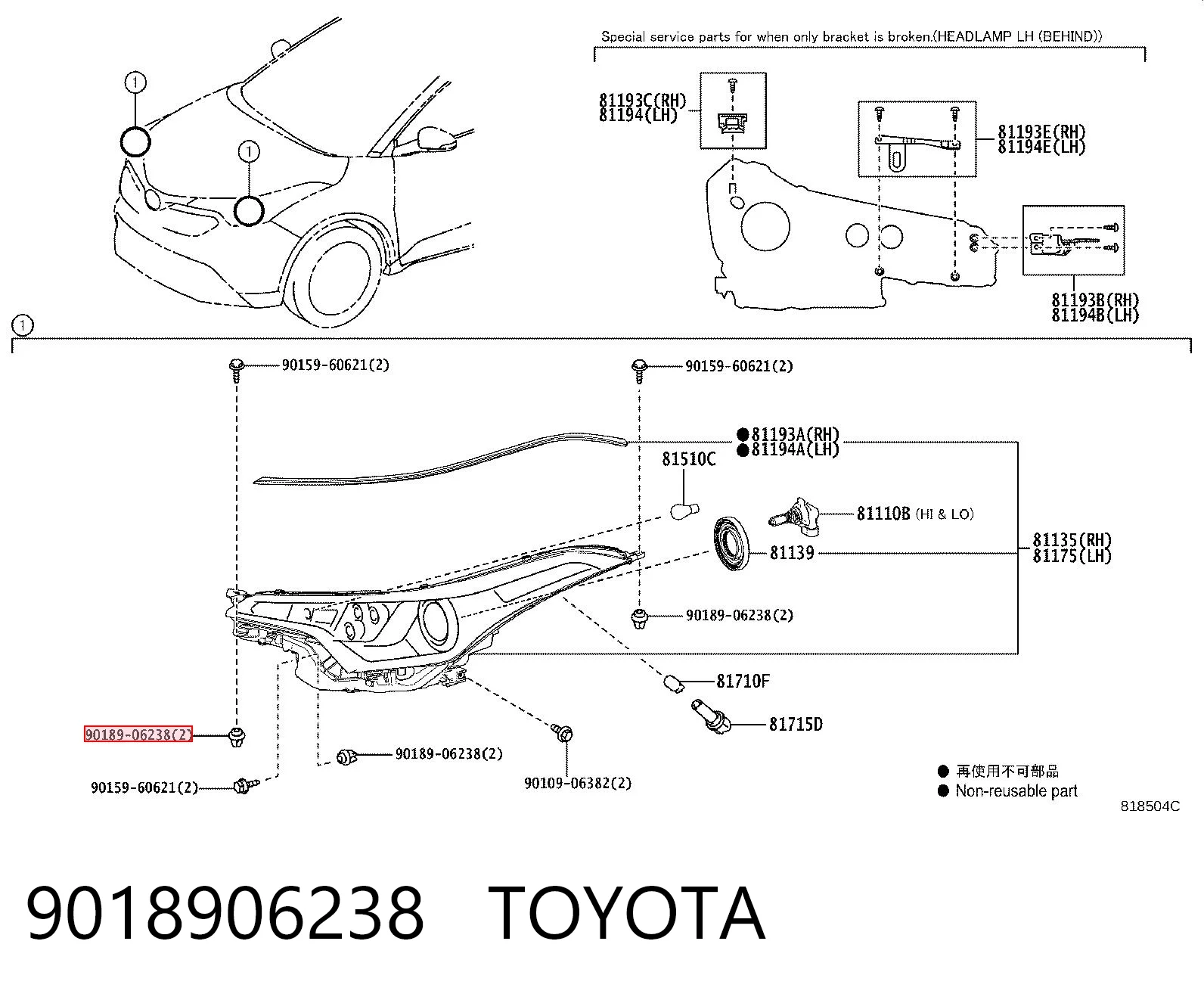 9018906238 Toyota 