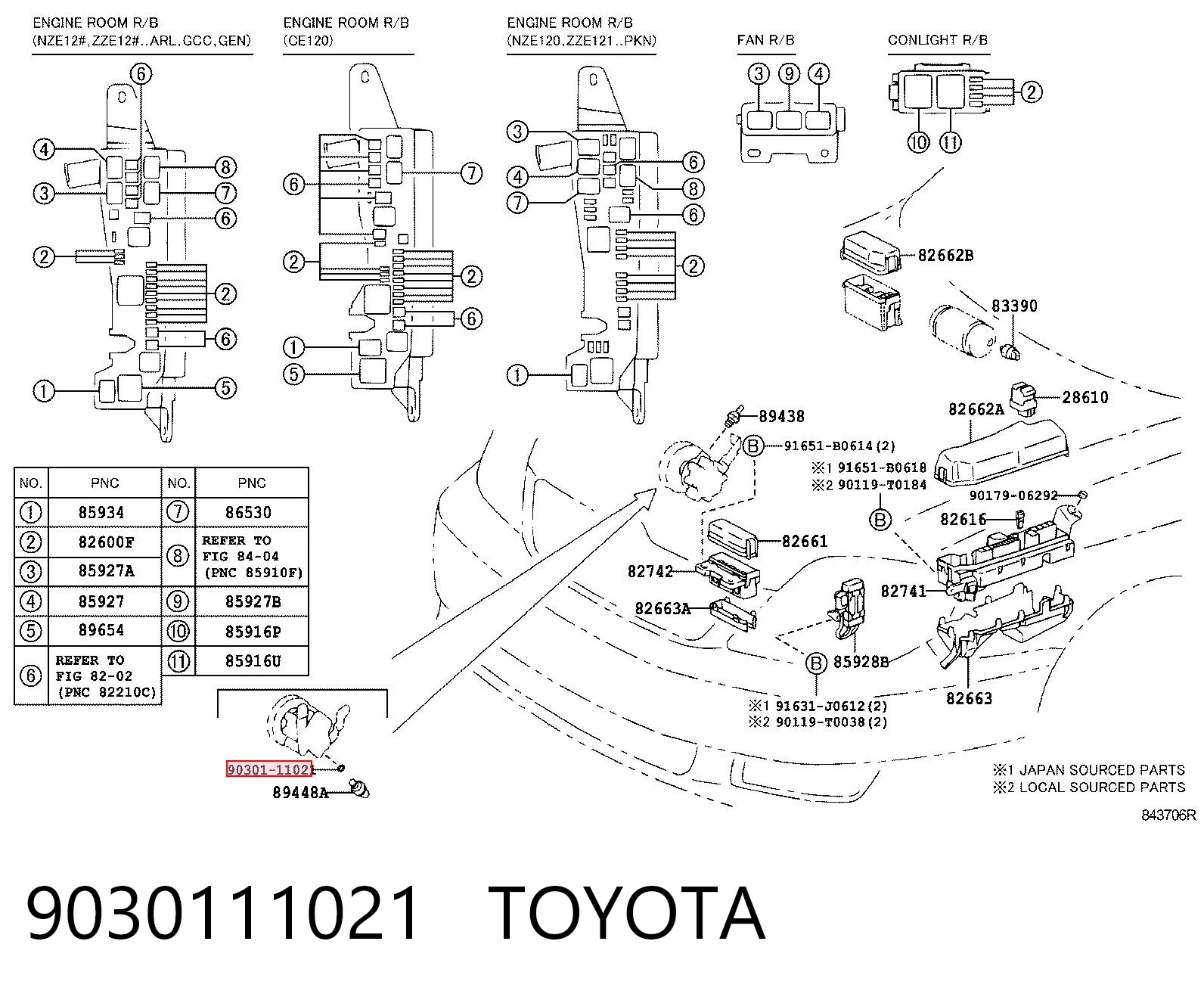 9030111021 Toyota