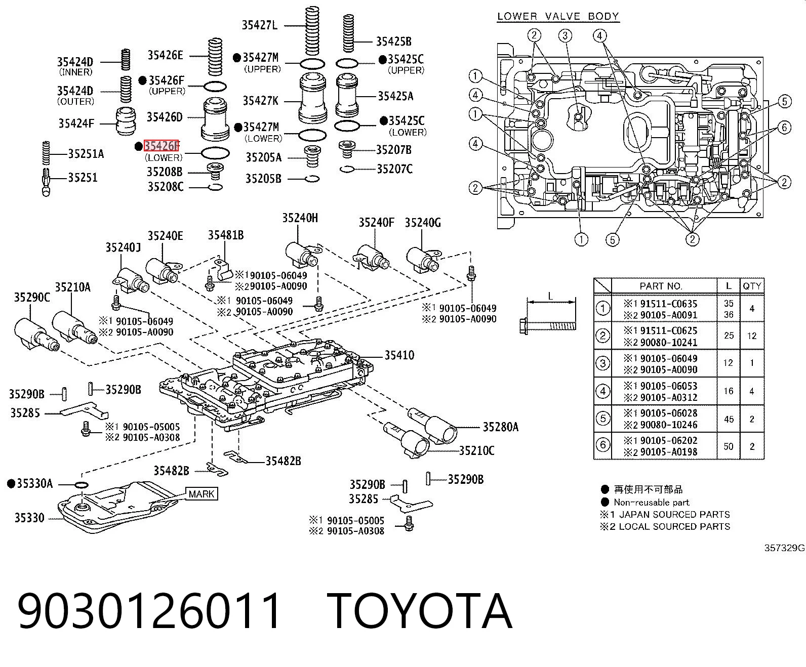9030126011 Toyota
