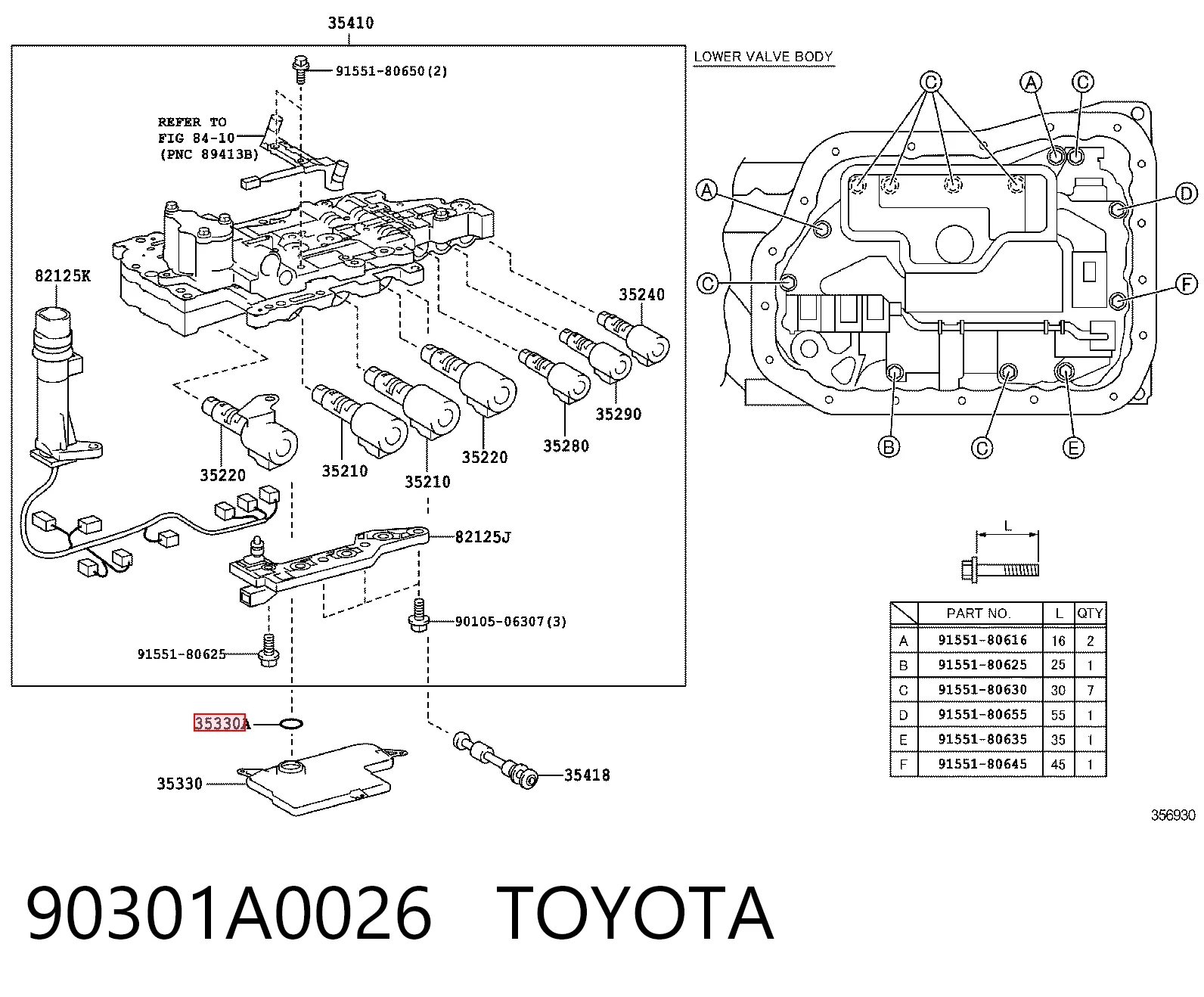 90301A0026 Toyota Vedante anular de filtro da Caixa Automática de Mudança