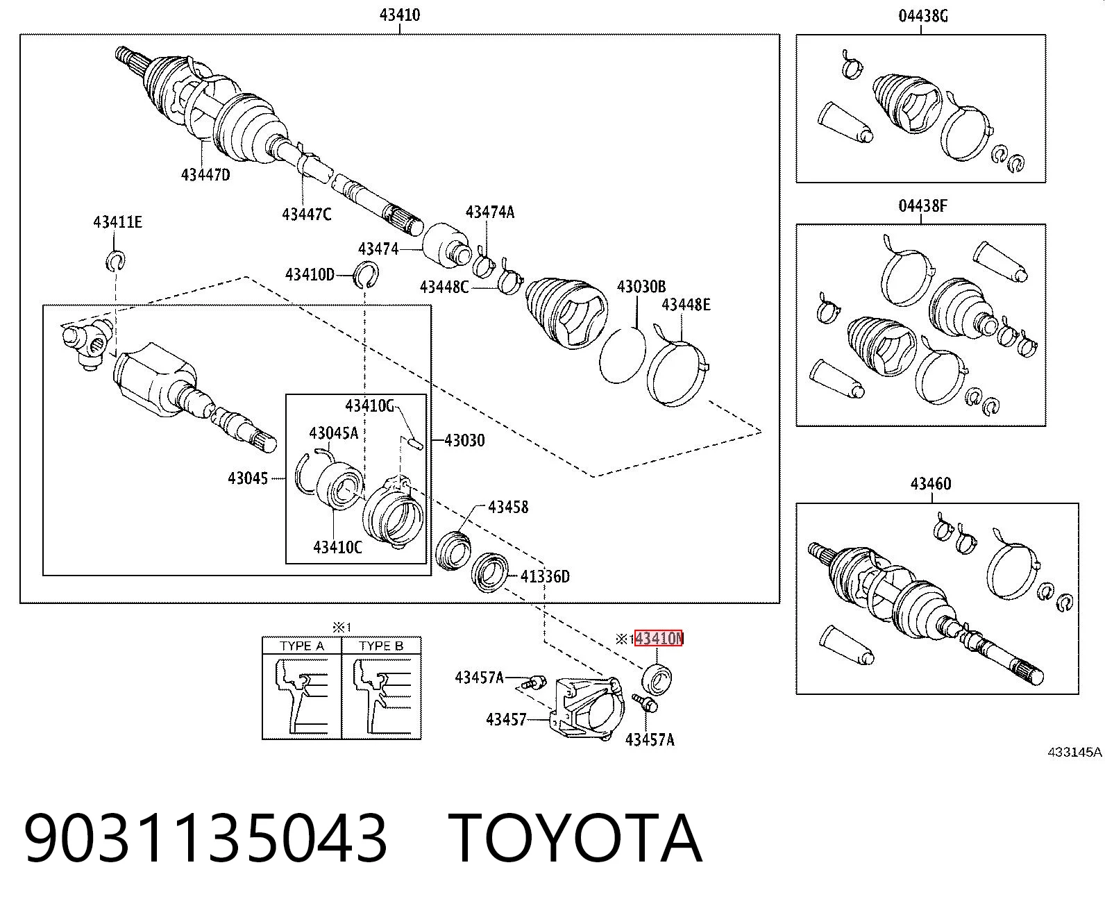9031135043 Toyota