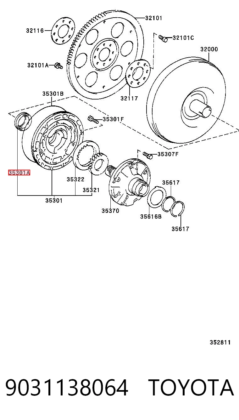 T1376 Musashi Bucim de bomba de óleo da Caixa Automática de Mudança
