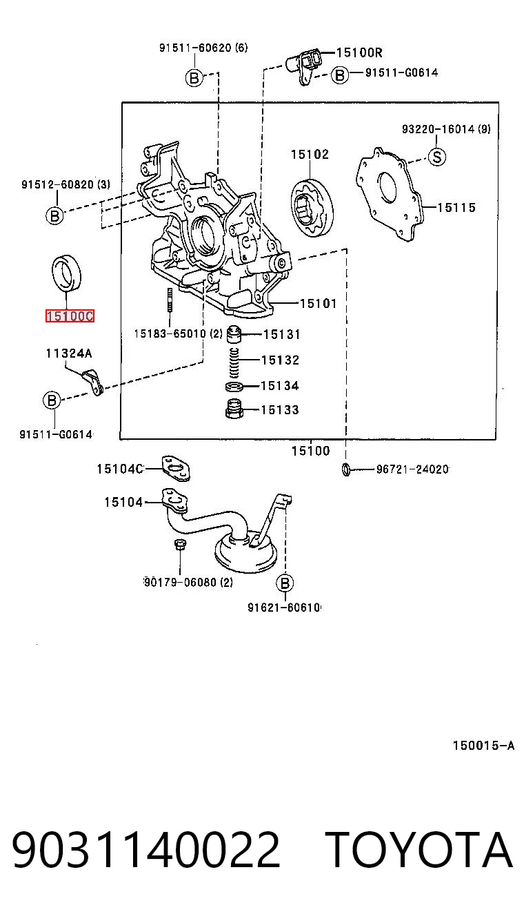 MK040F3 Koyo Vedação dianteira de cambota de motor