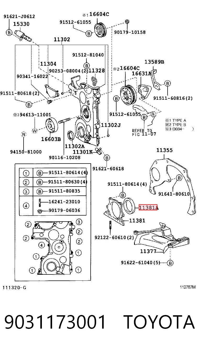 Compre Vedação traseira de cambota de motor Toyota Yaris 
