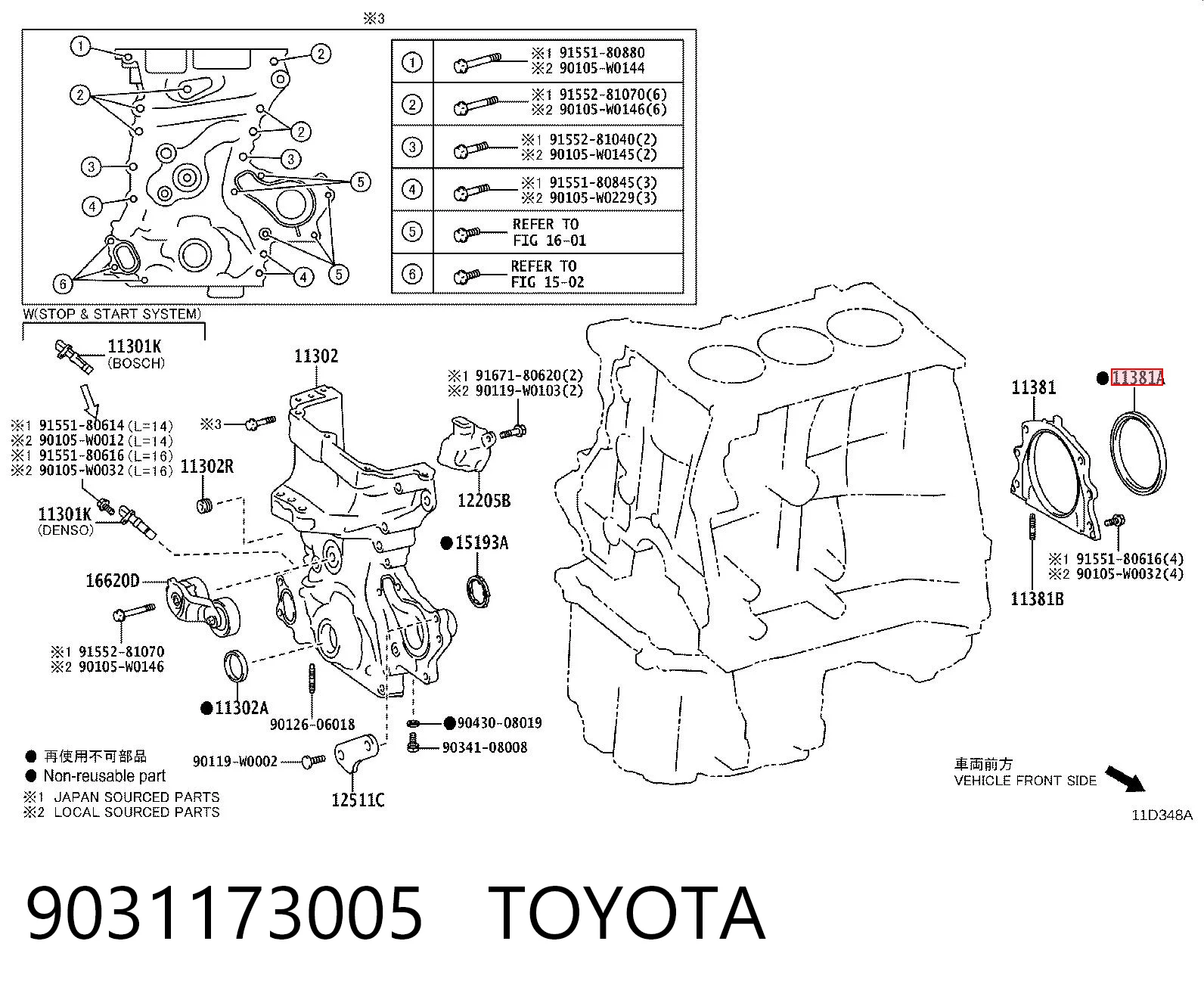 9031173005 Toyota