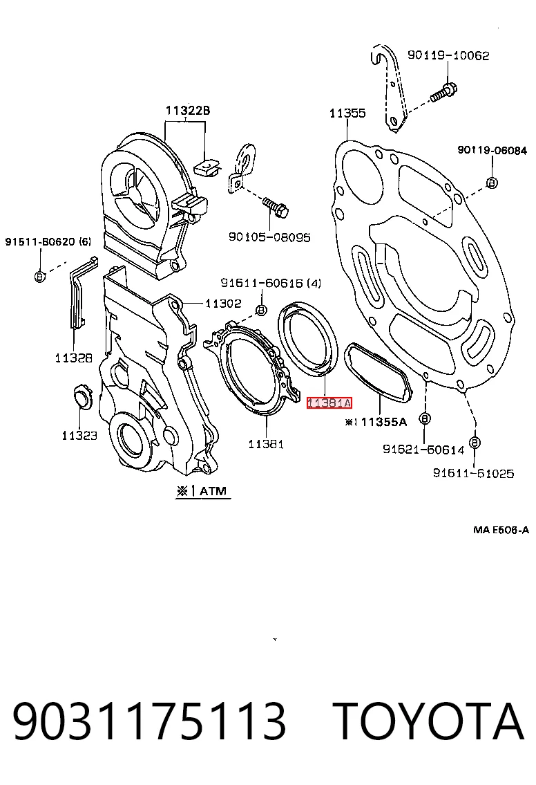 Compre T1211 Musashi Vedação traseira de cambota de motor