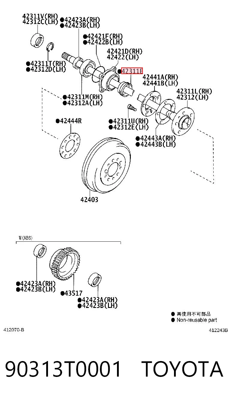 90313T0001 Toyota