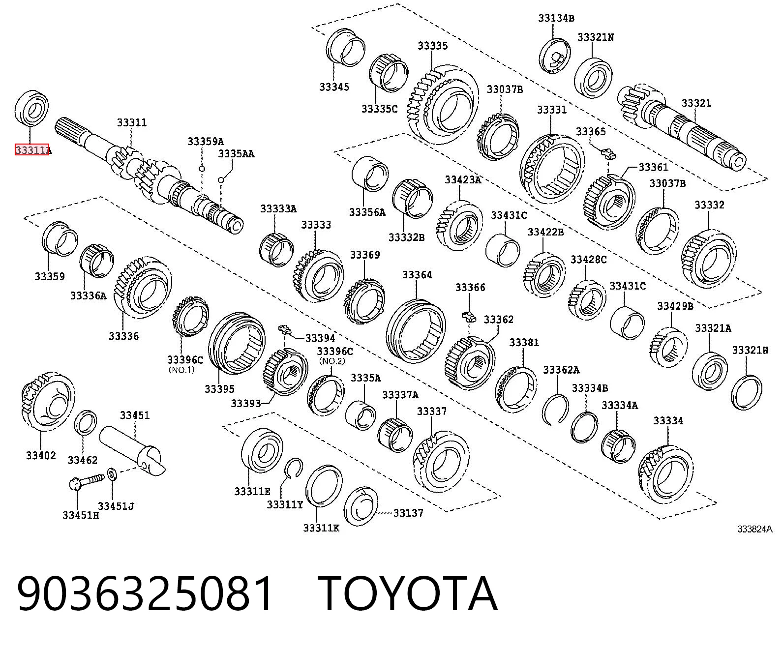 9036325081 Toyota