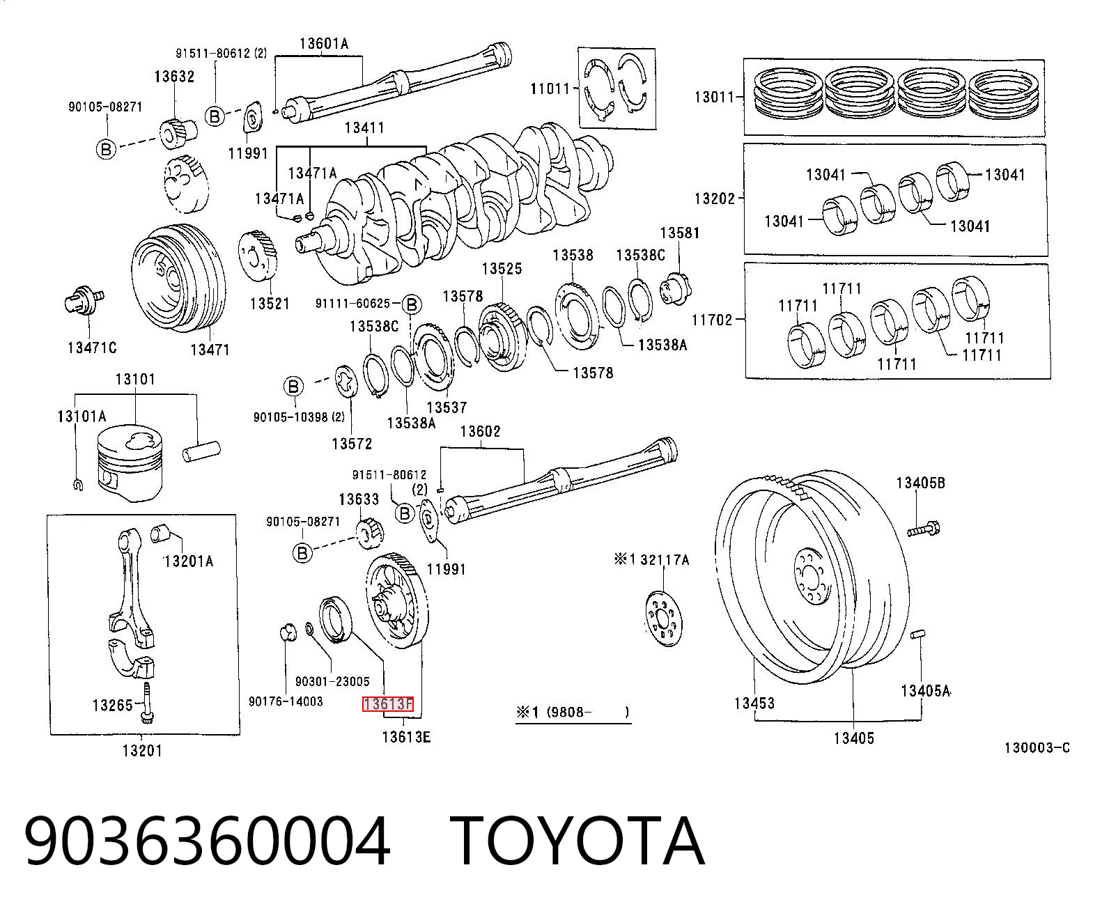 9036360004 Toyota