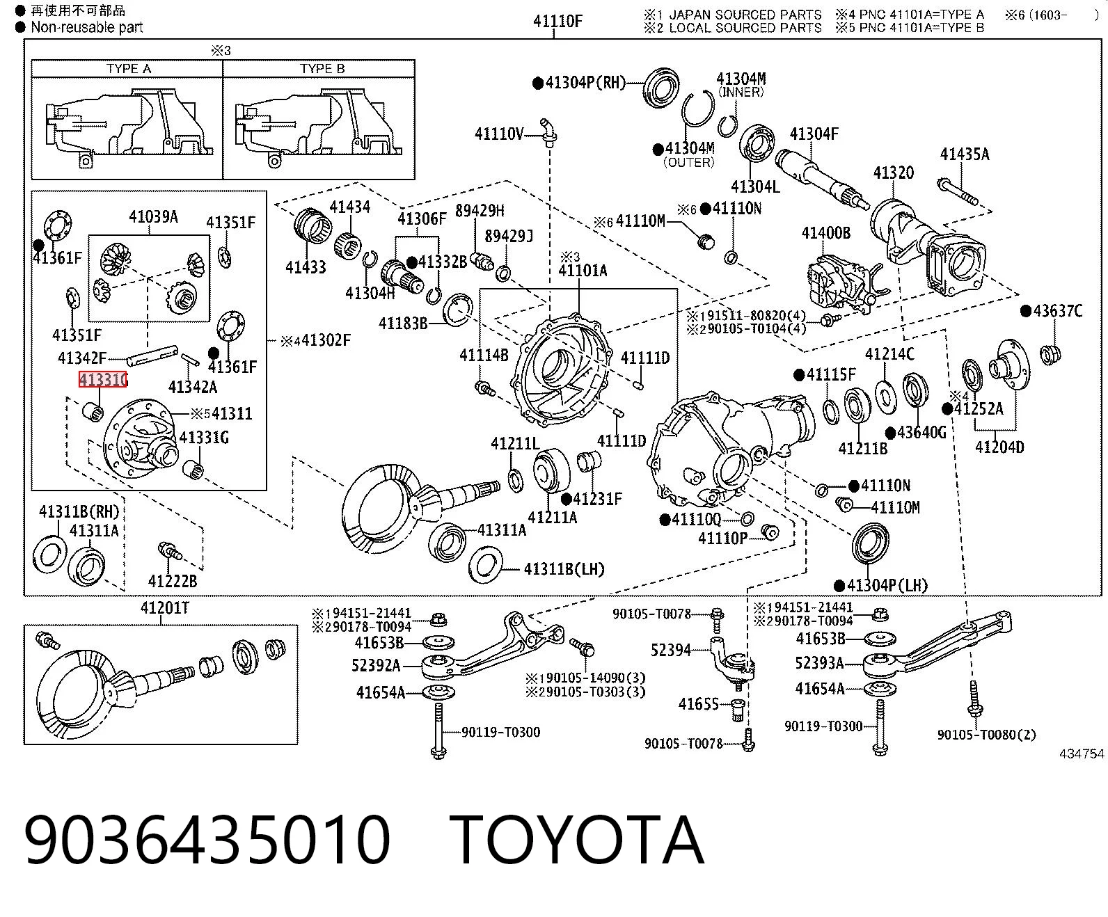 9036435010 Toyota
