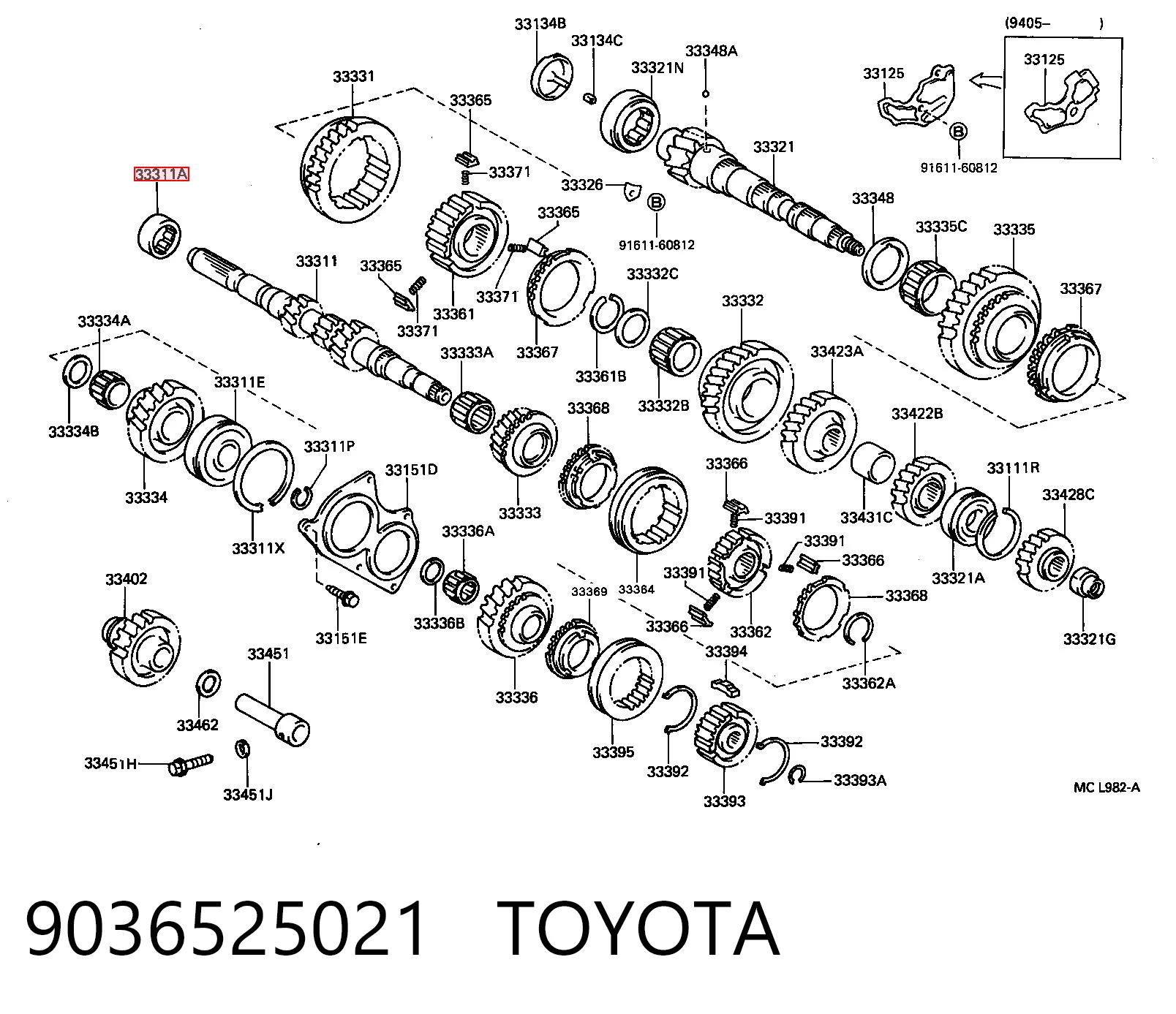 9036525021 Toyota