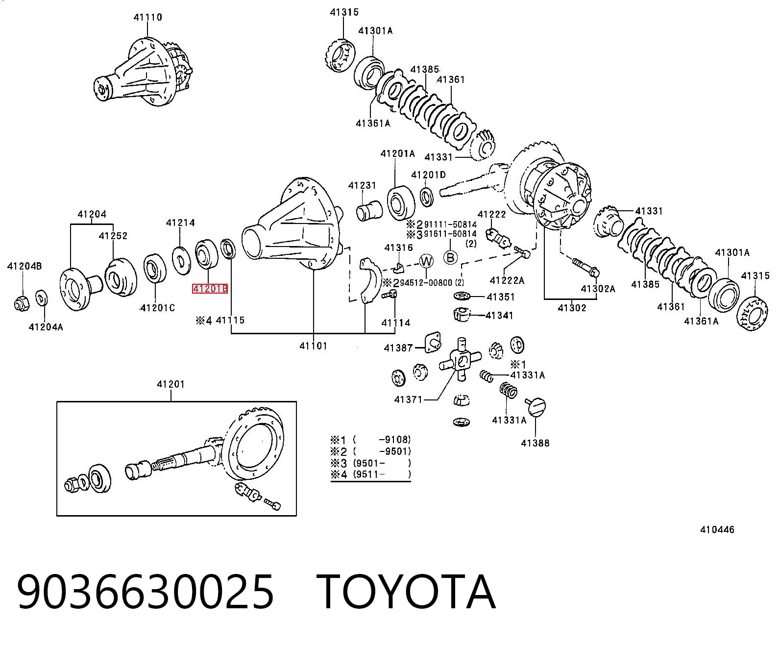 9036630025 Toyota