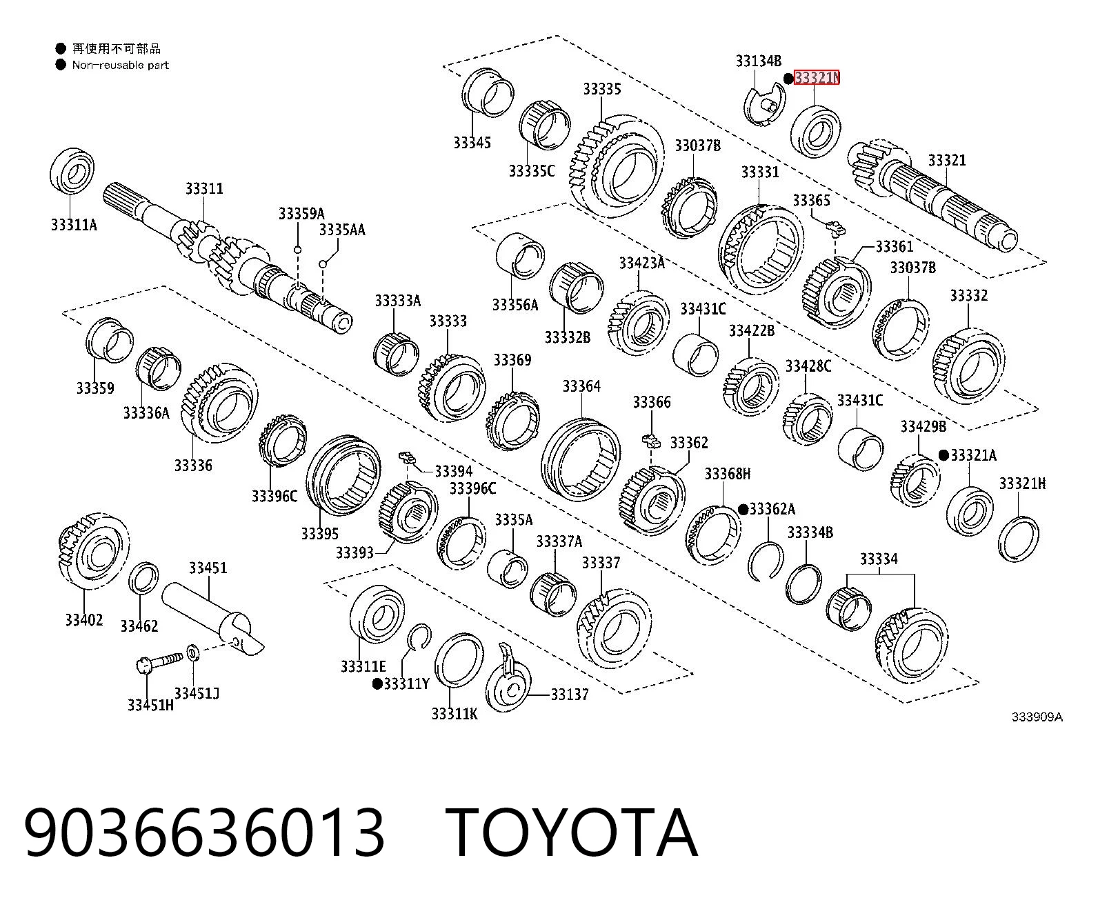 9036636013 Toyota