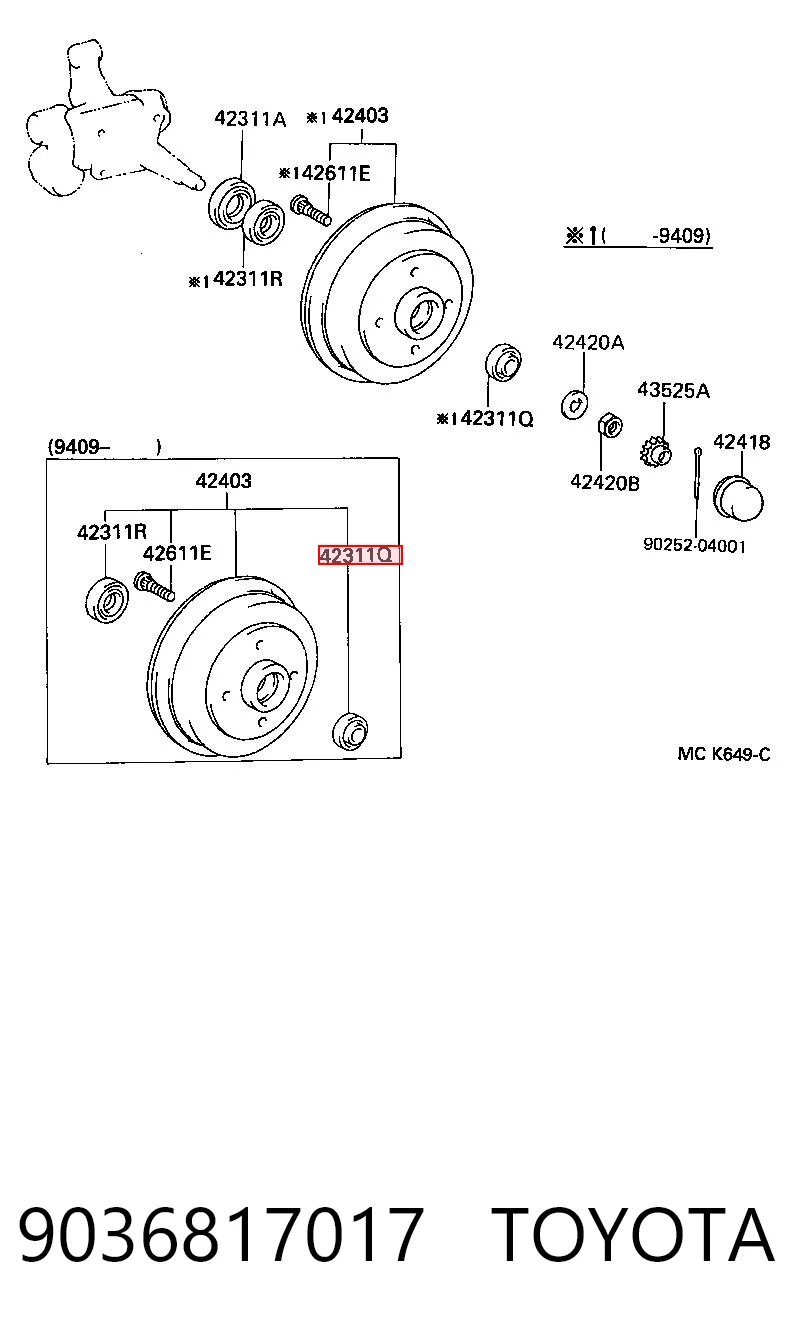 9036817017 Toyota
