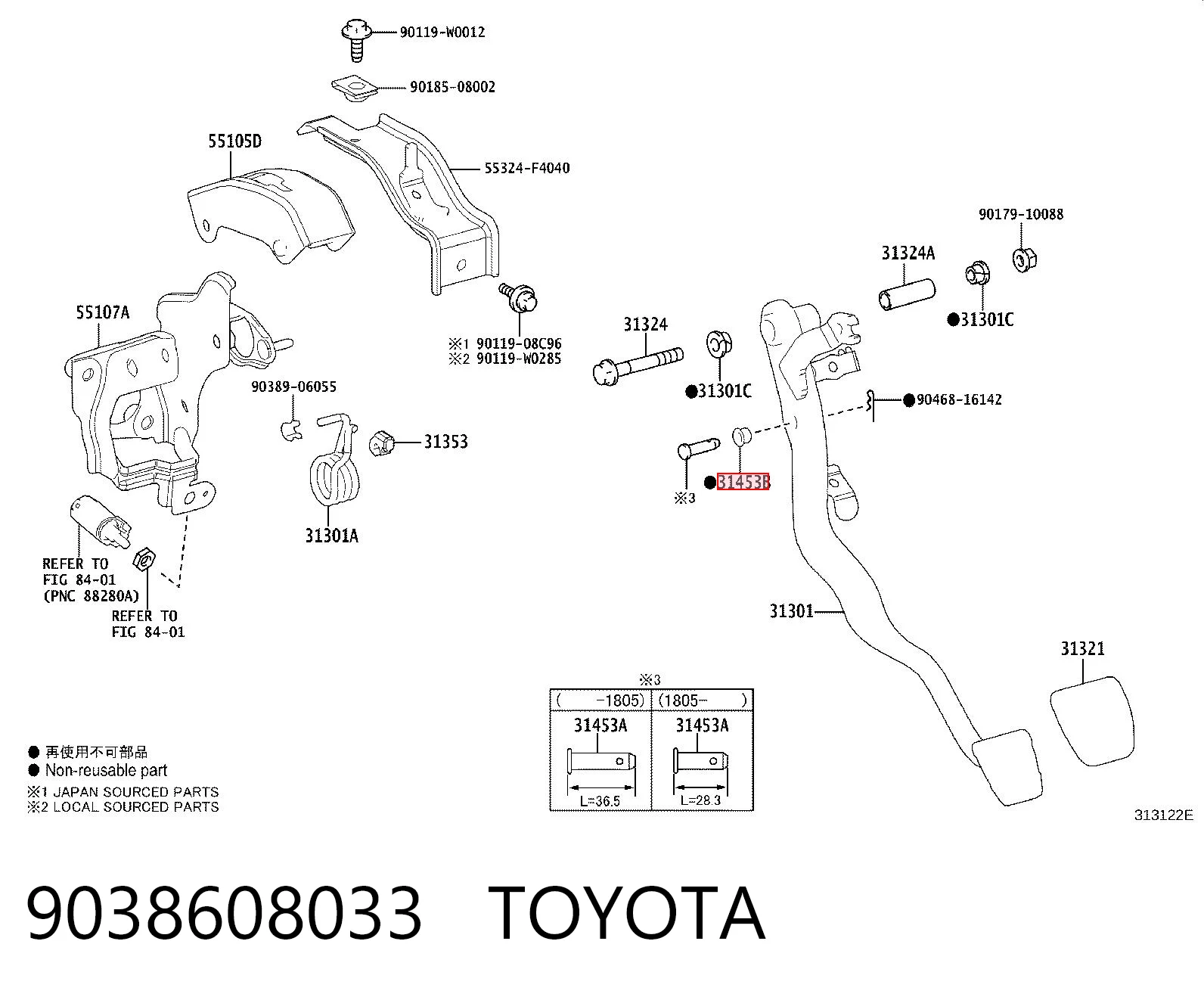 9038608033 Toyota