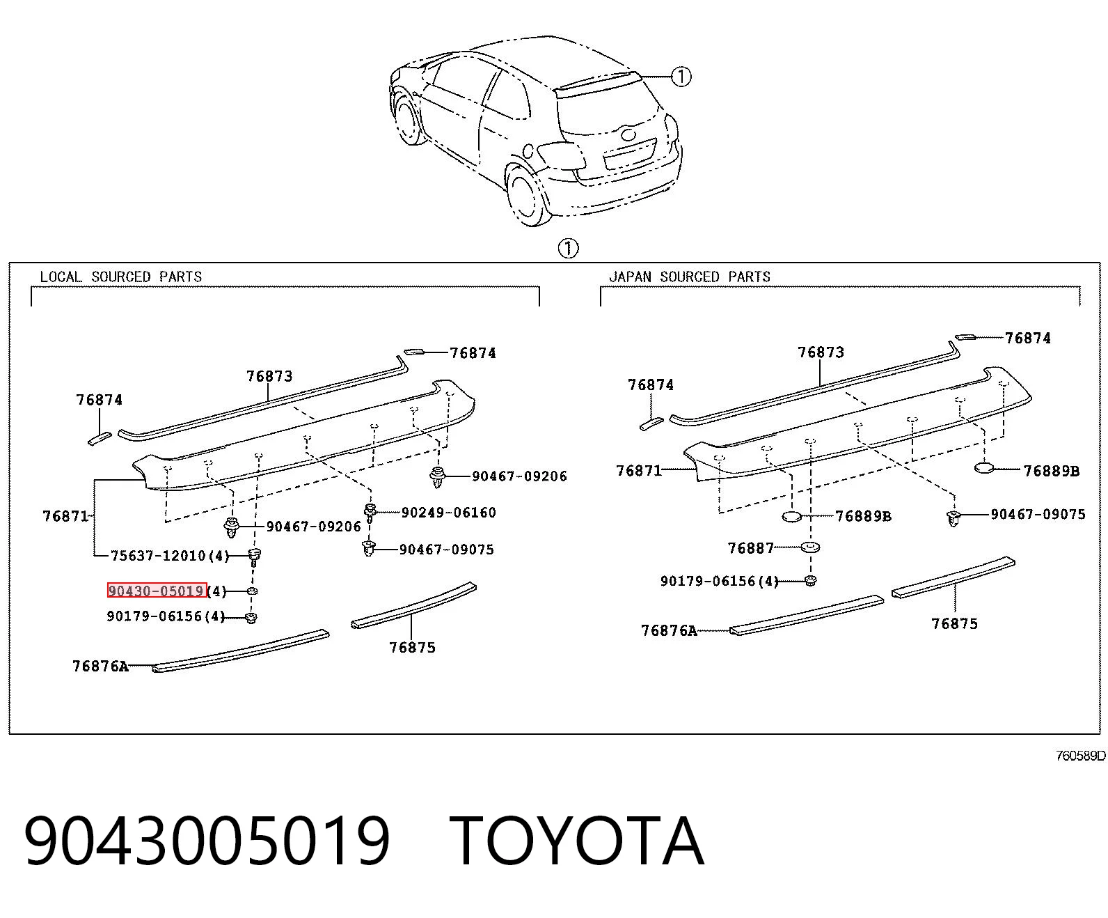 9043005019 Toyota
