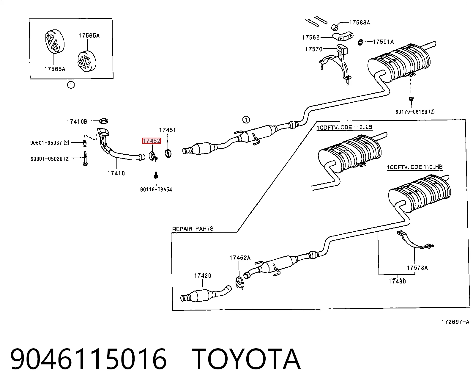9046115016 Toyota