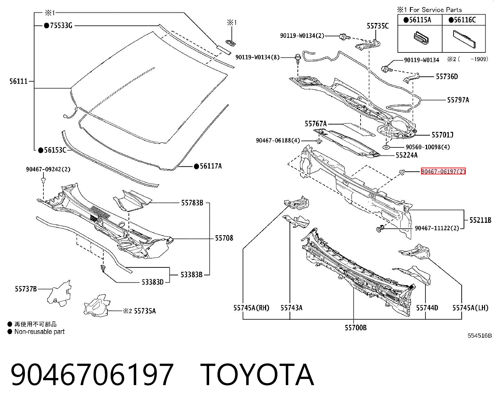 9046706197 Toyota 