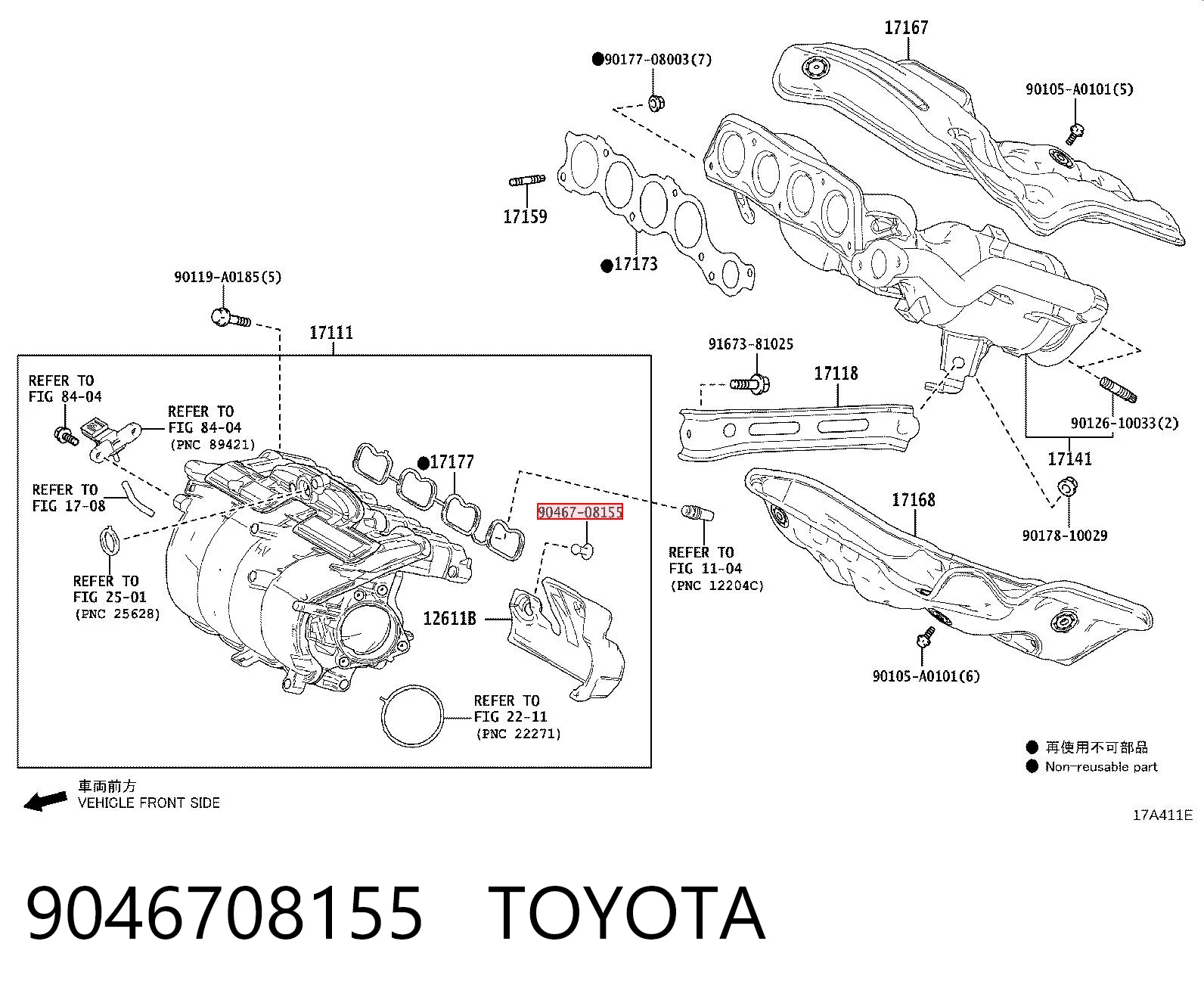 9046708155 Toyota Cápsula (prendedor) de fixação do forro do pára-choque do pára-lama dianteiro