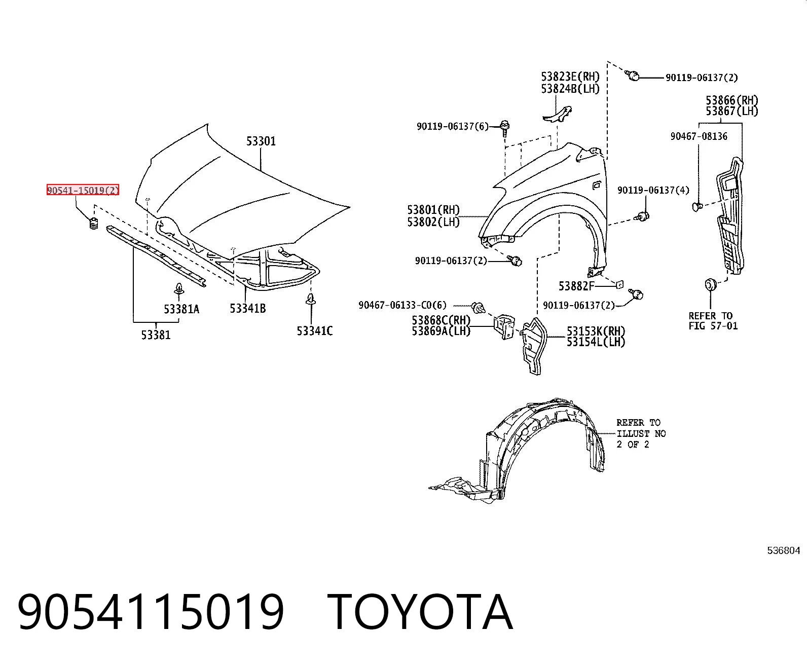 9054115019 Toyota