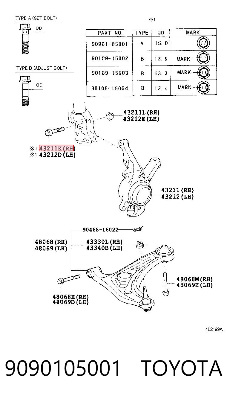 9090105001 Toyota