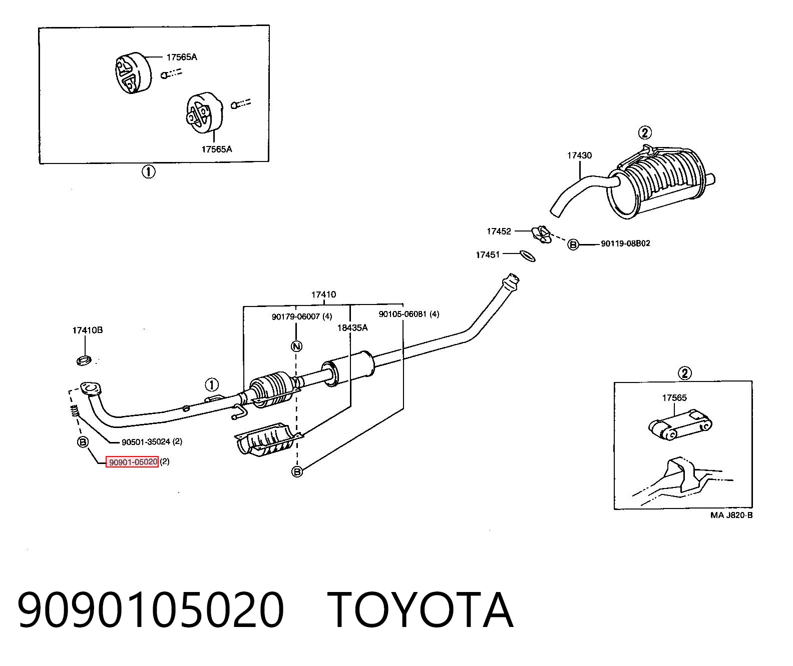 9090105020 Toyota