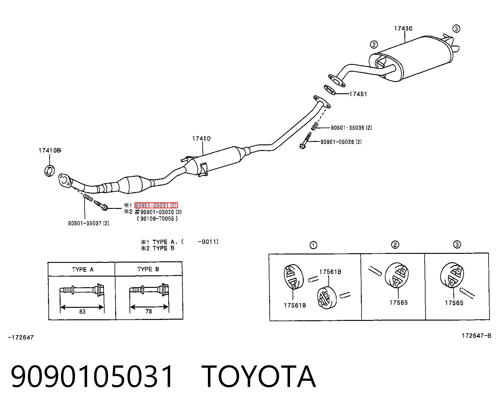 9090105031 Toyota