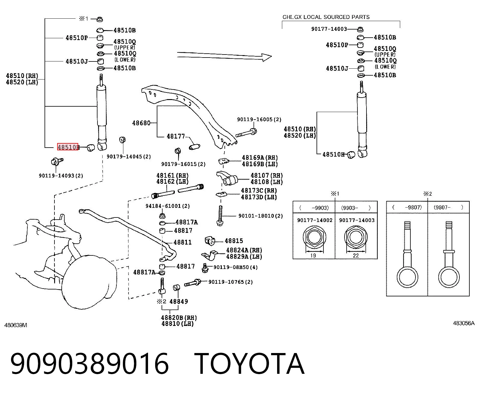 9090389016 Toyota