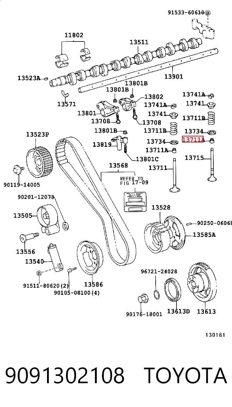 Bucim de válvula (coletor de óleo), admissão/escape para Toyota Land Cruiser 100 J10