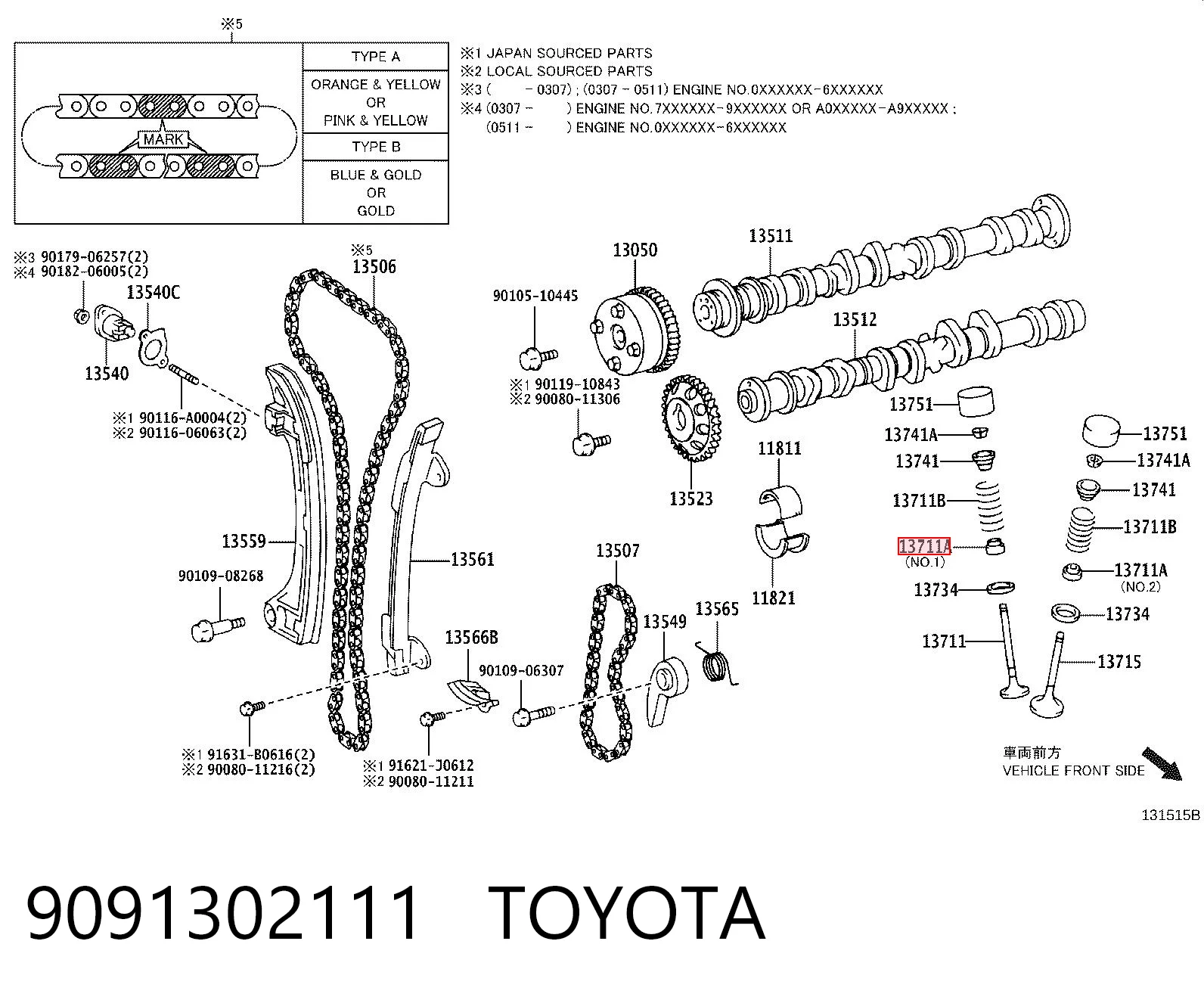 9091302111 Toyota