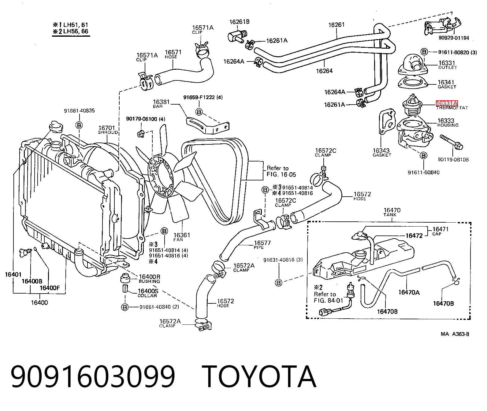 9091603099 Toyota Termostato