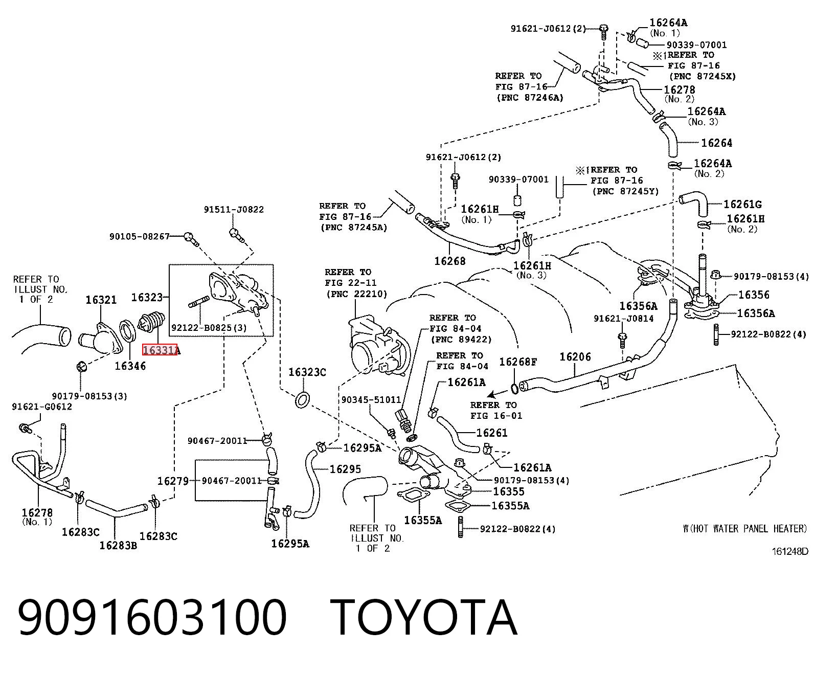9091603100 Toyota Termostato