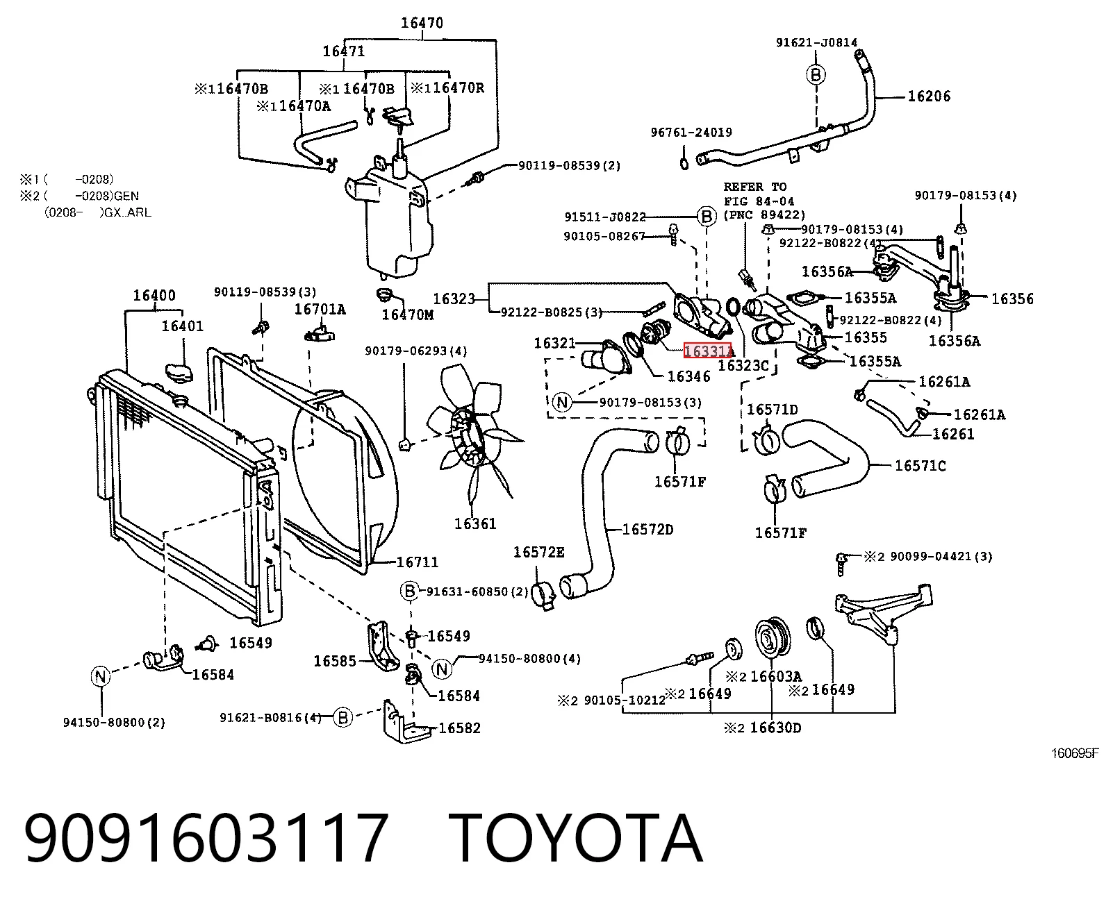 9091603117 Toyota Termostato