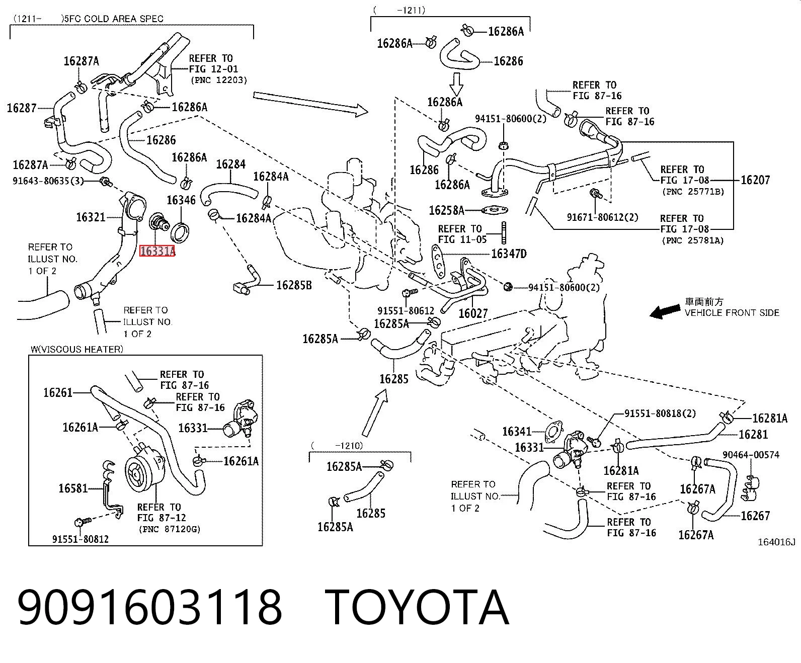 9091603118 Toyota Termostato