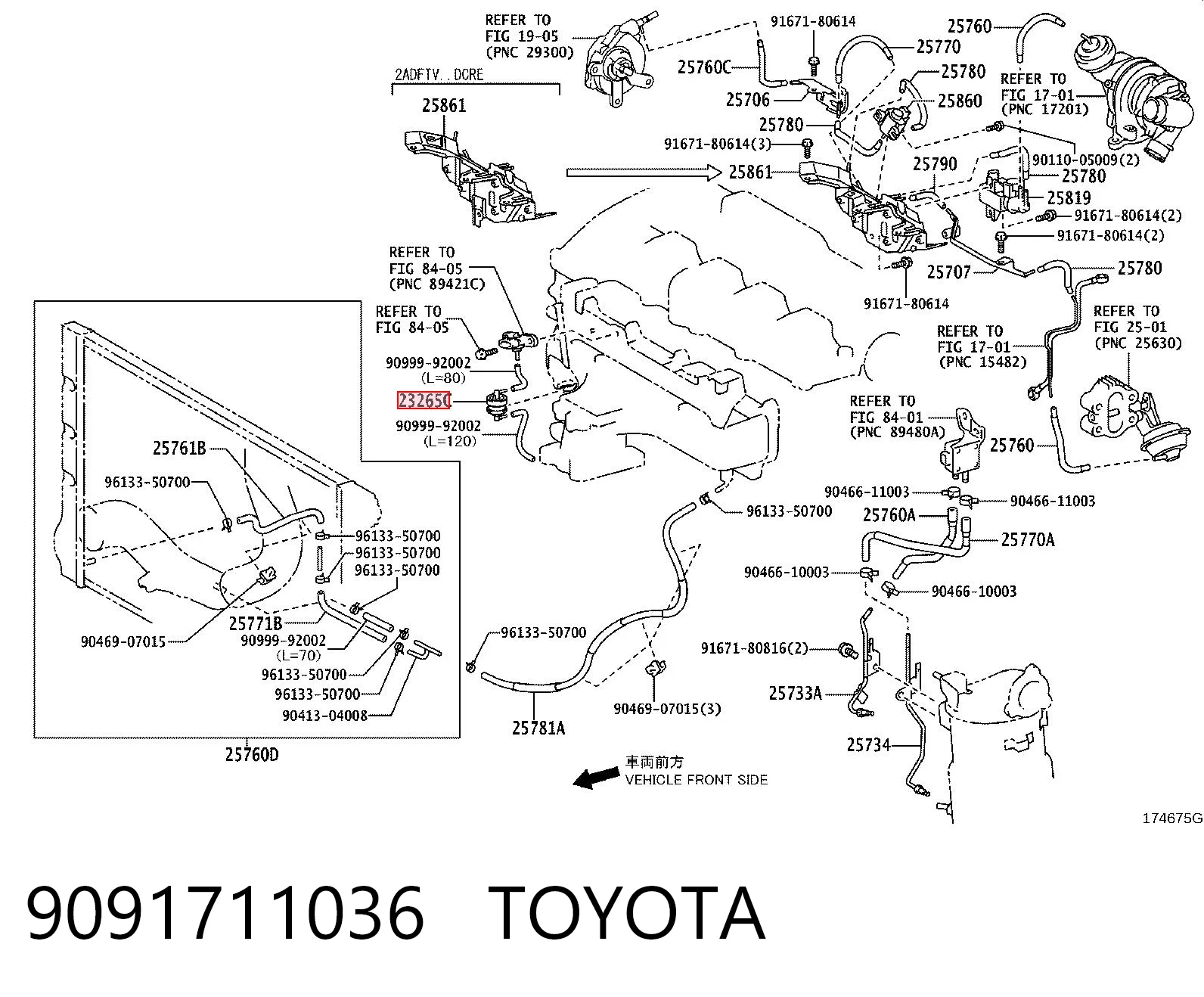 9091711036 Toyota Filtro do sistema de recirculação EGR