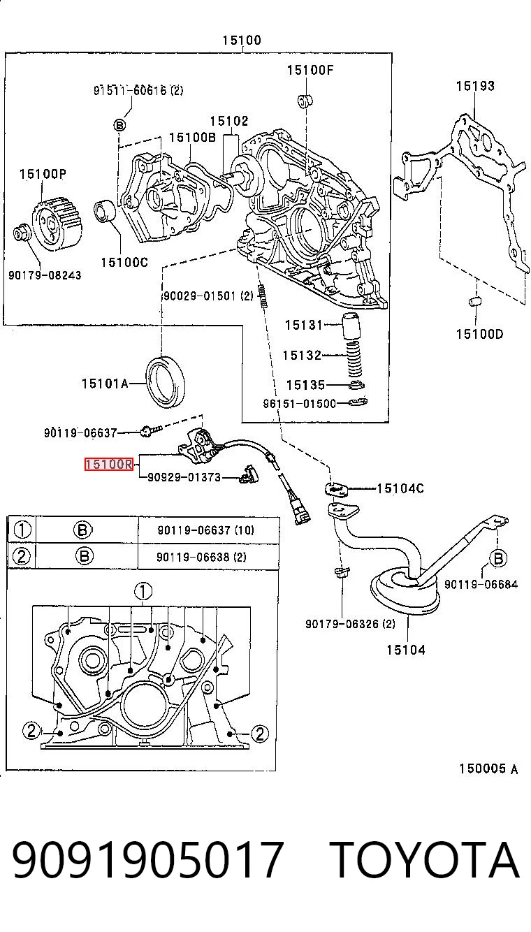 Sensor de posição (de revoluções) de cambota Toyota RAV4 I Cabrio SXA 10