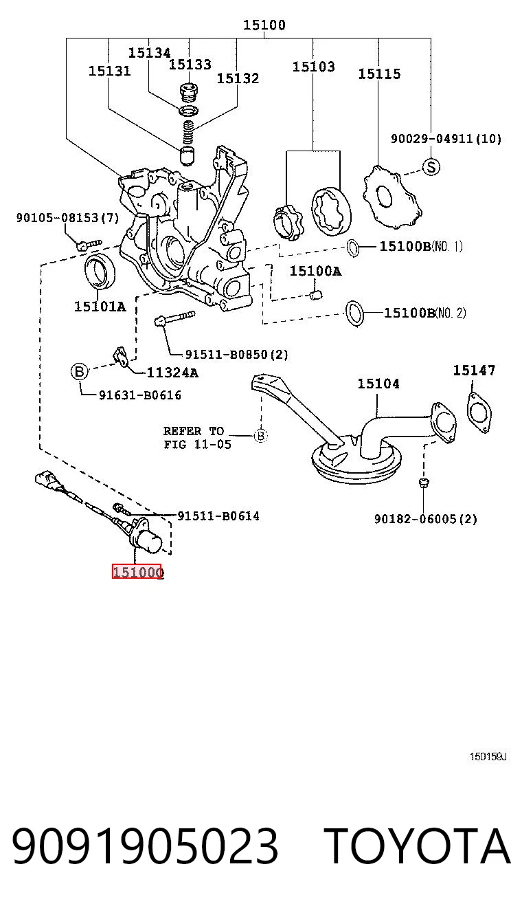 9091905023 Toyota Sensor de posição (de revoluções) de cambota