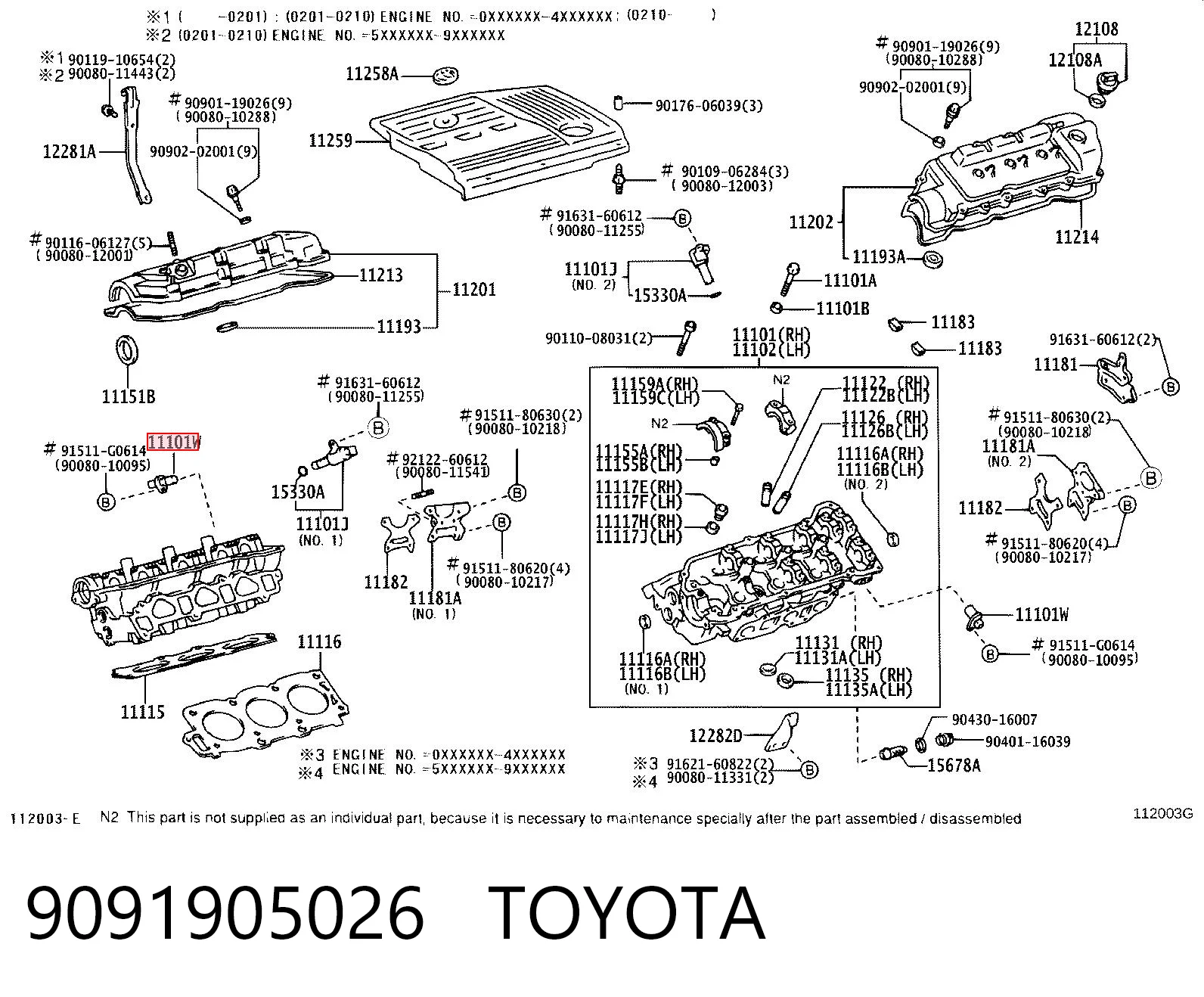 9091905026 Toyota Sensor de posição da árvore distribuidora