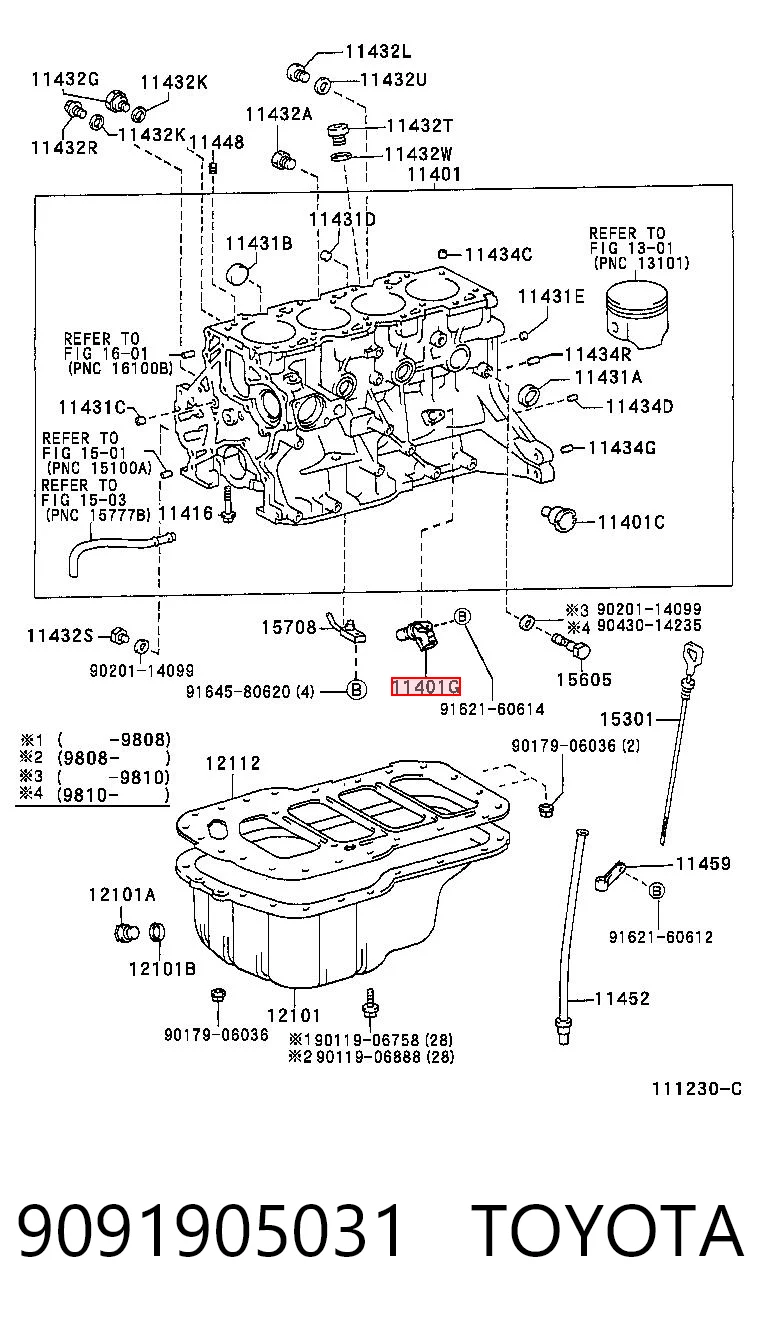 9091905031 Toyota Sensor de posição (de revoluções) de cambota