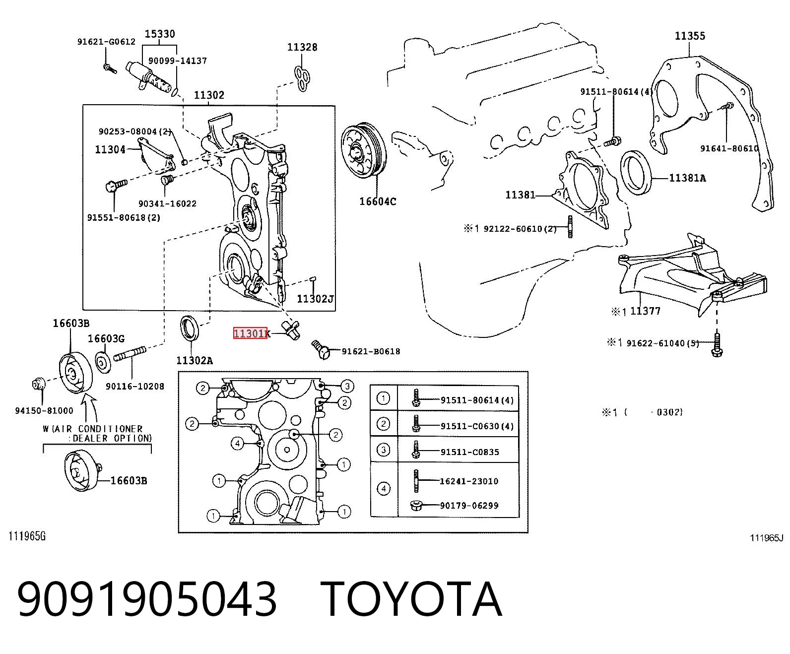 9091905043 Toyota Sensor de posição (de revoluções) de cambota