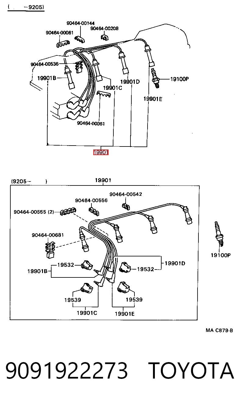 Fios de alta voltagem, kit Toyota Hiace IV H1, H2 ao melhor preço