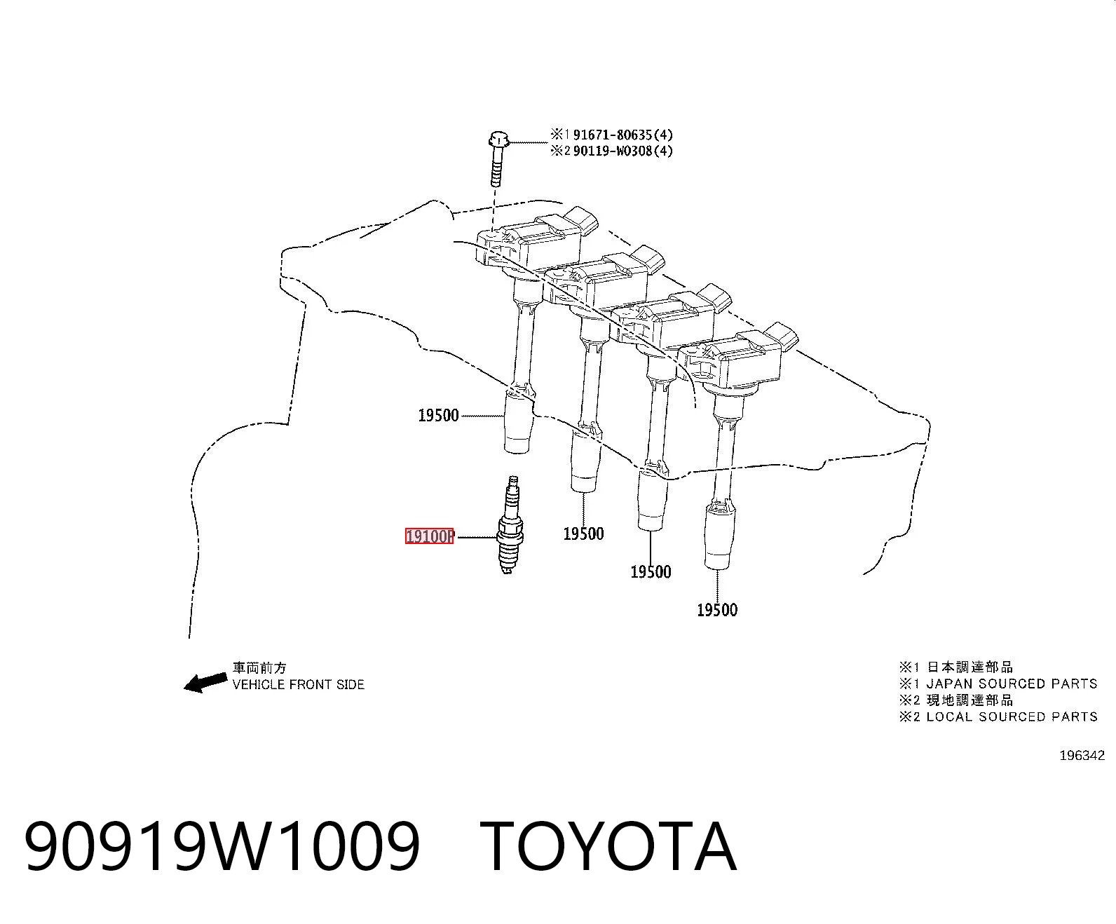 90919W1009 Toyota