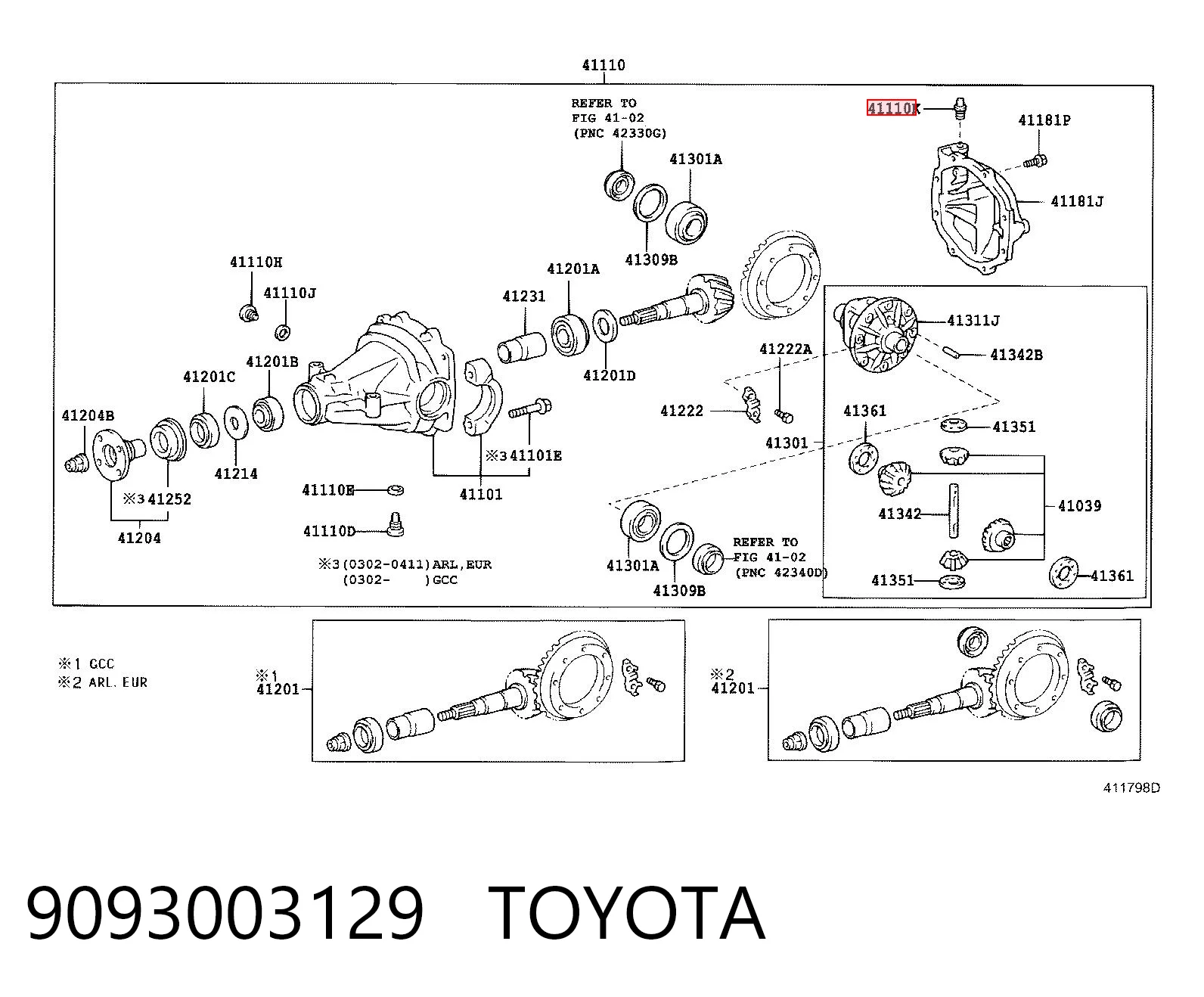 9093003129 Toyota